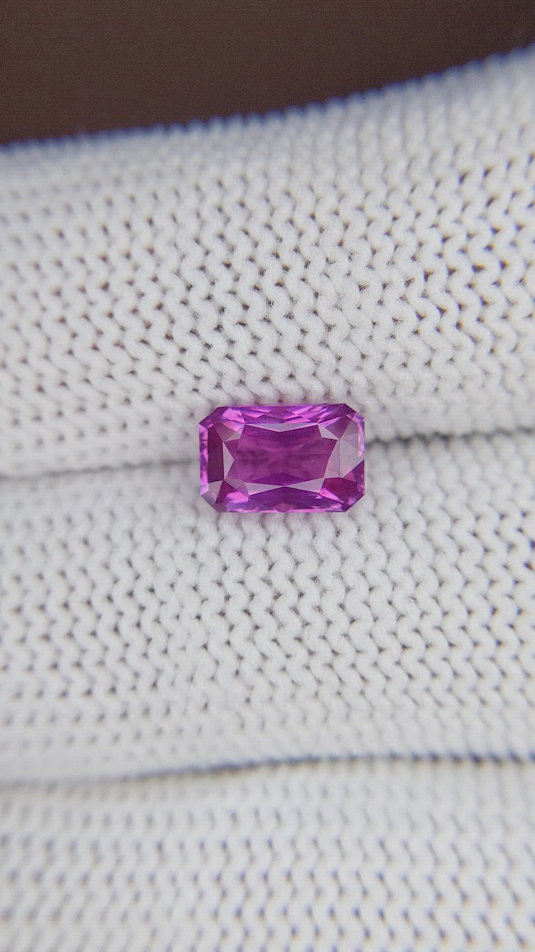 2.01 Ct. Pinkish Purple Sapphire from Ceylon (Sri Lanka) Size Video