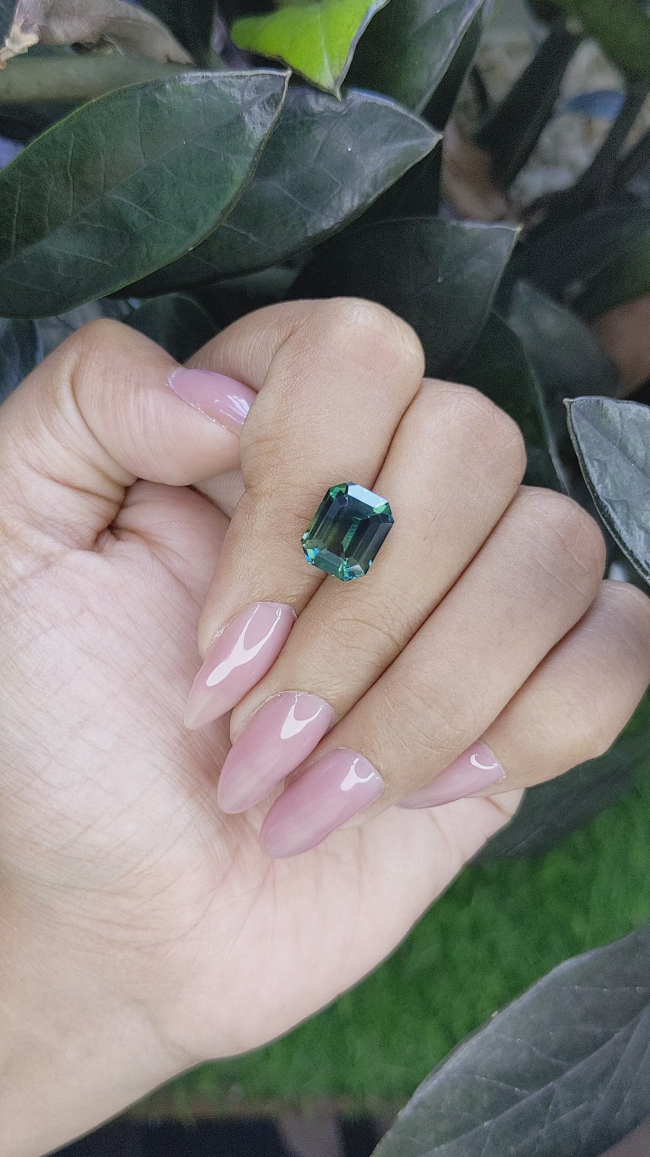 5.52 Ct. Bi Color Sapphire from Madagascar Size Video