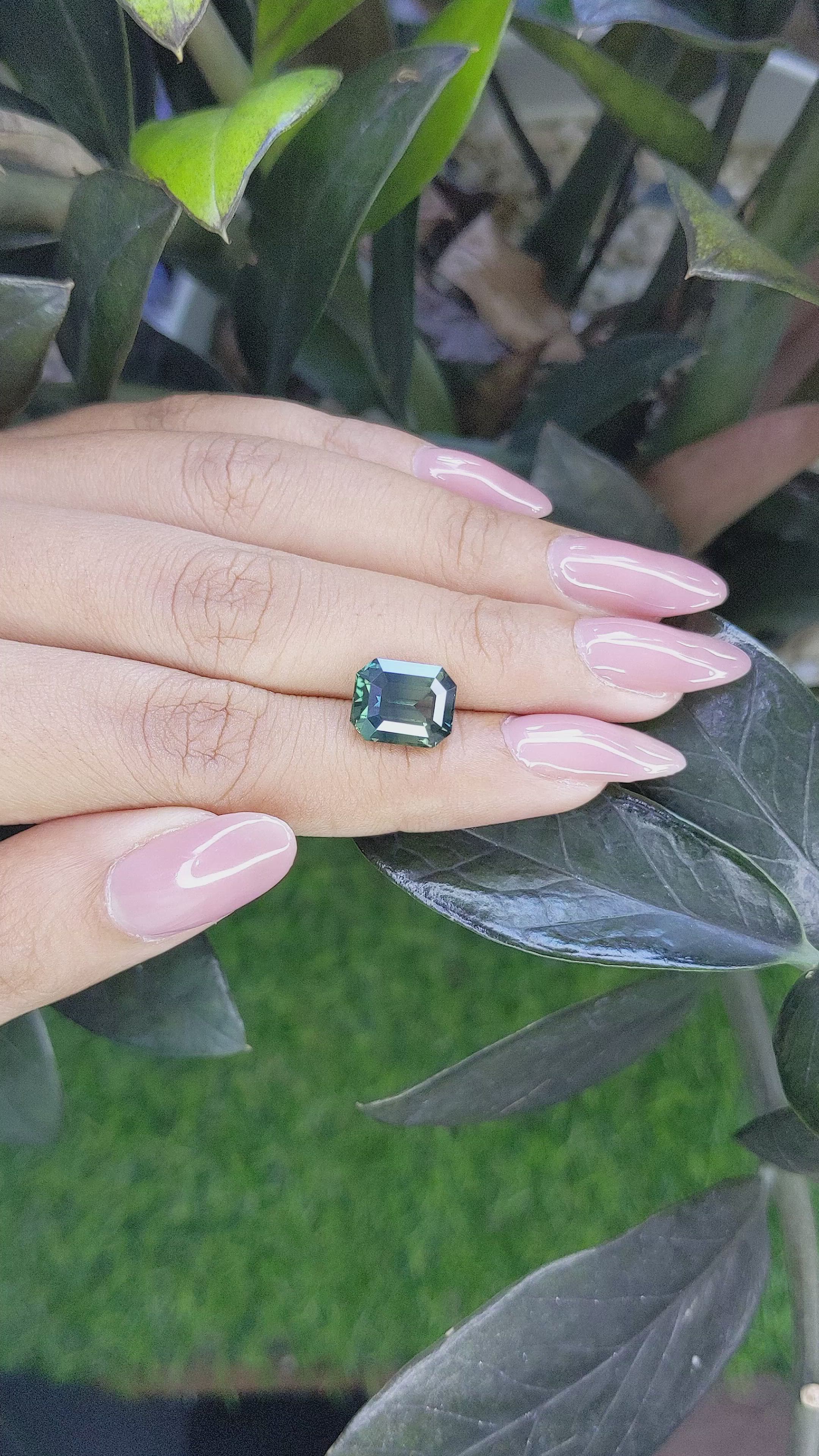 5.52 Ct. Bi Color Sapphire from Madagascar Size Video