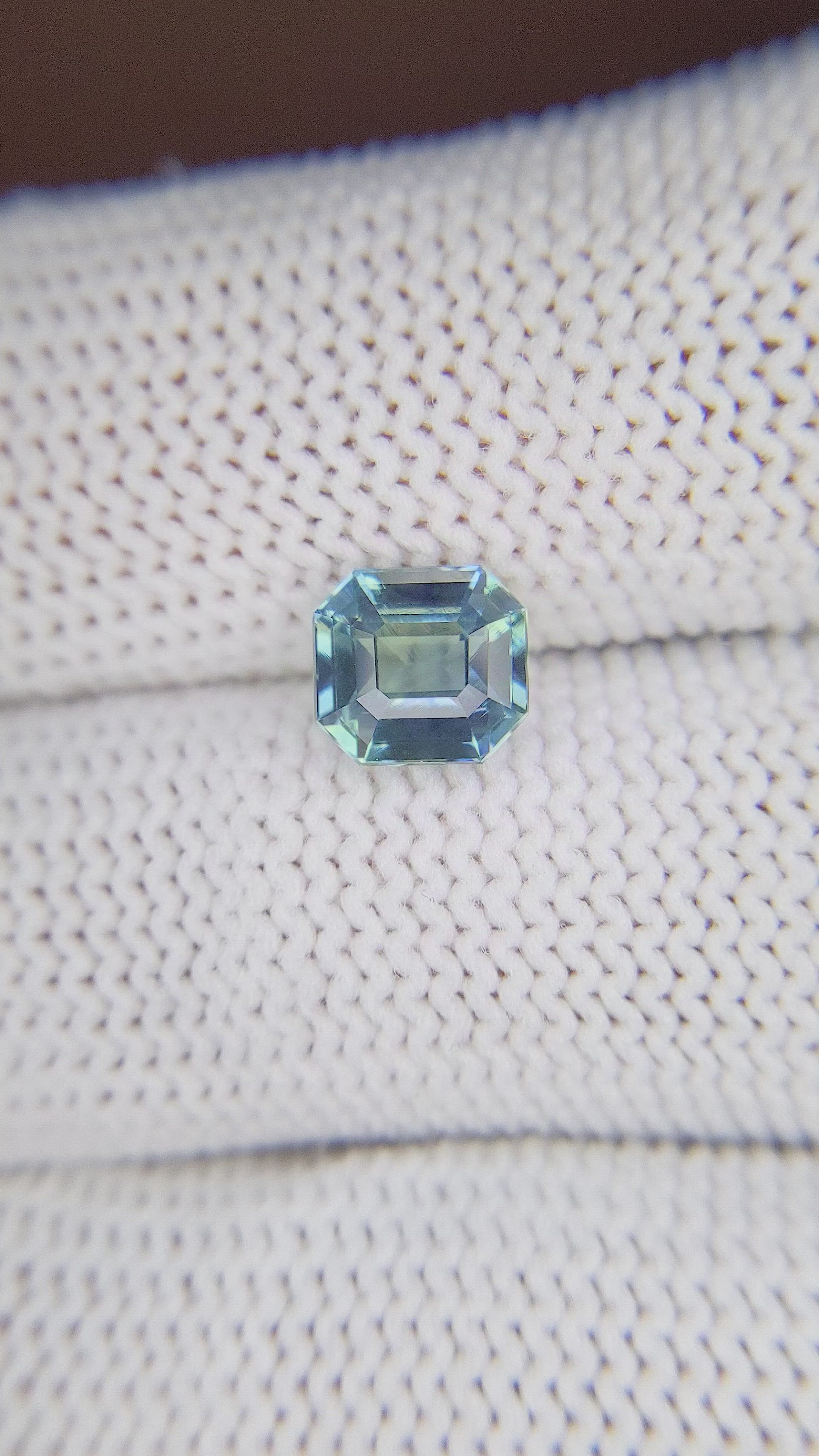 2.02 Ct. Greenish Blue Sapphire from Madagascar Size Video