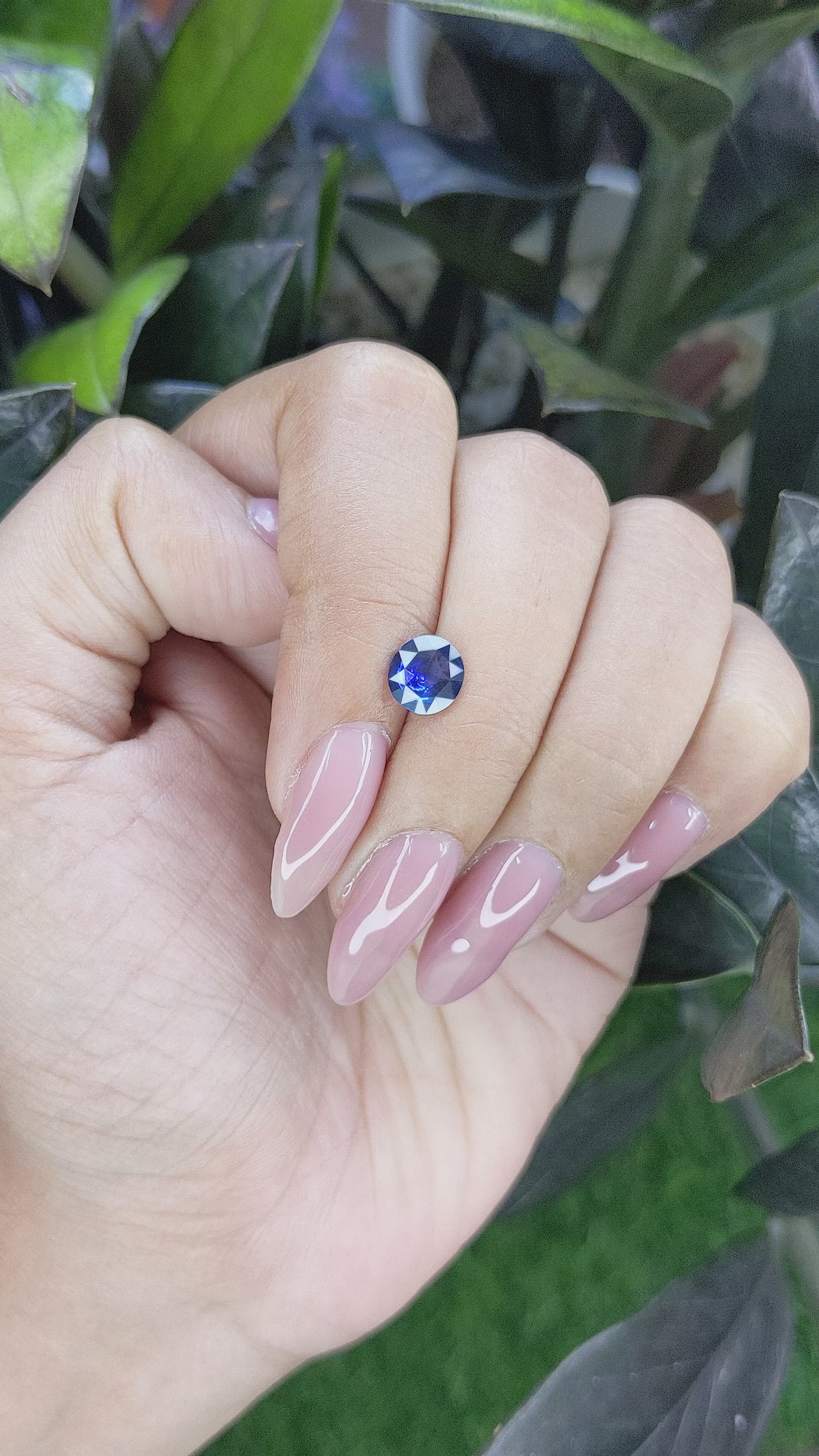 1.12 Ct. Blue Sapphire from Ceylon (Sri Lanka) Size Video