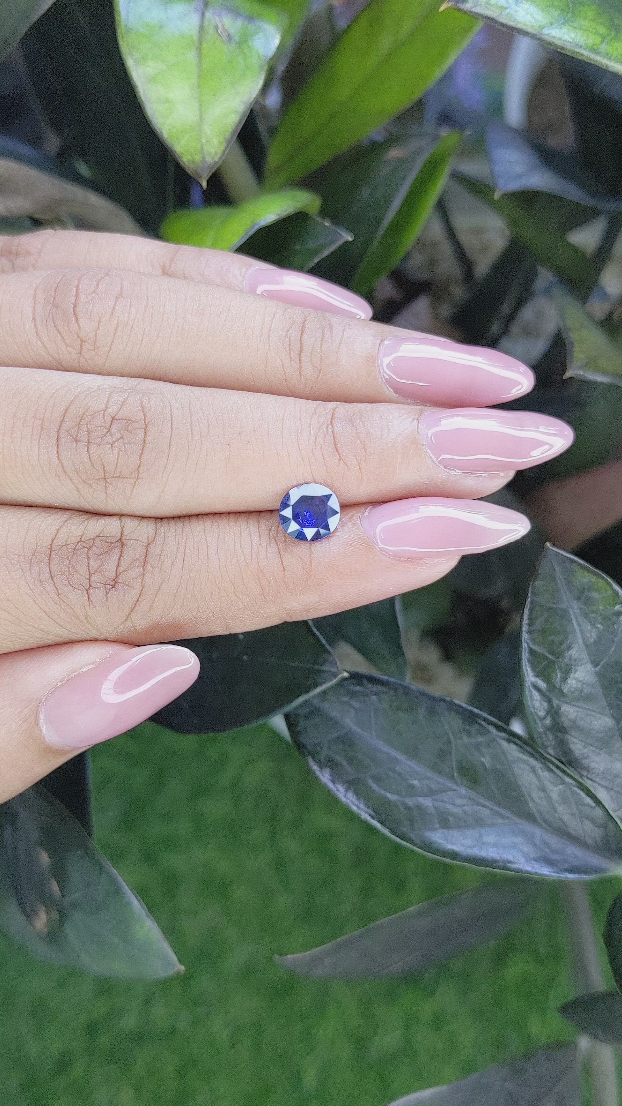 1.12 Ct. Blue Sapphire from Ceylon (Sri Lanka) Size Video