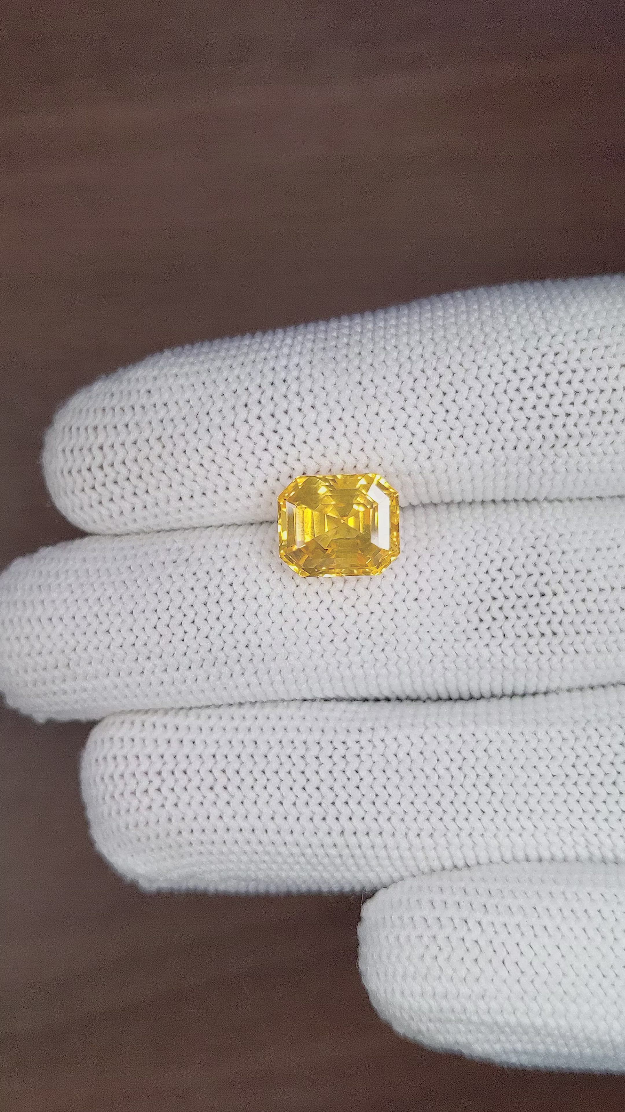 6.06 Ct. Yellow Sapphire from Ceylon (Sri Lanka) Size Video