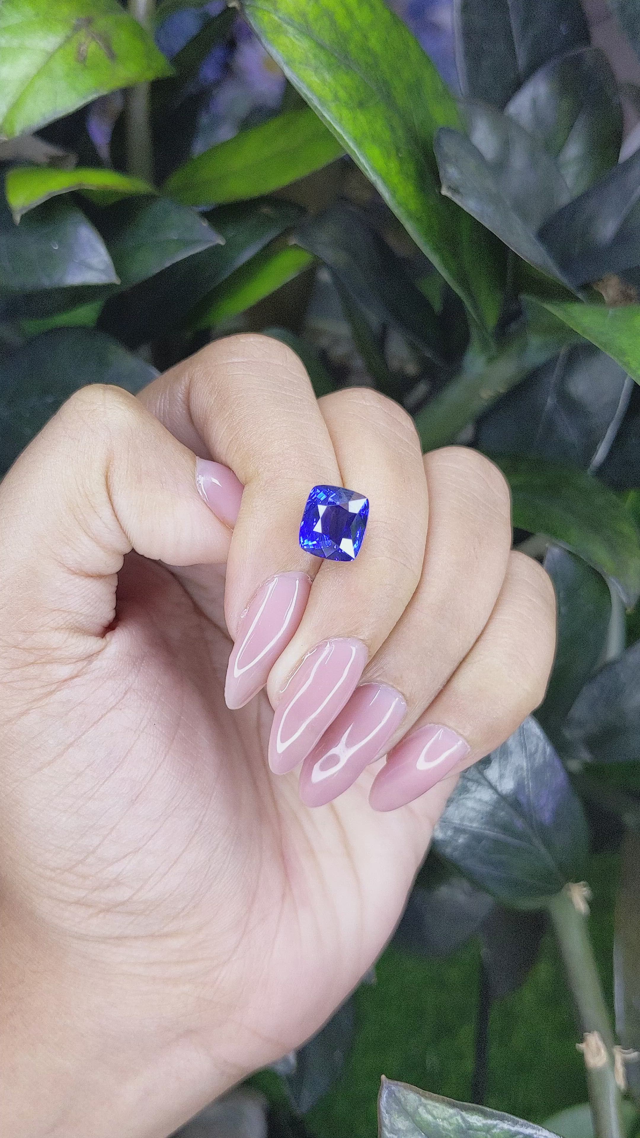 5.04 Ct. Blue Sapphire from Ceylon (Sri Lanka) Size Video