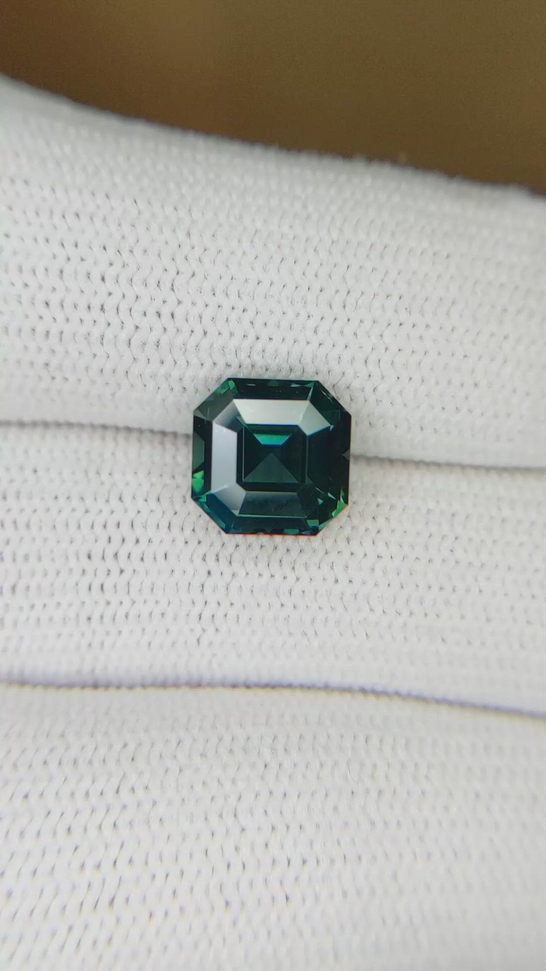 3.62 Ct. Bluish Green Sapphire from Madagascar Size Video