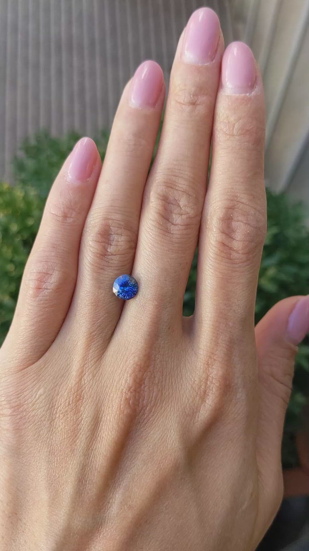 1.53 Ct. Blue Sapphire from Ceylon (Sri Lanka) Size Video