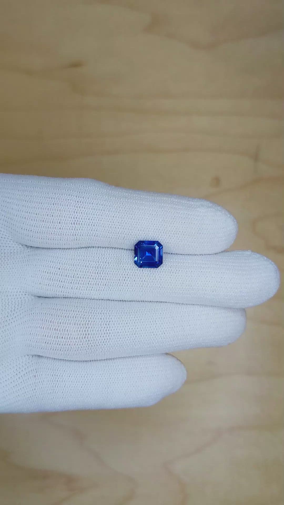 2.21 Ct. Blue Sapphire from Ceylon (Sri Lanka) Size Video