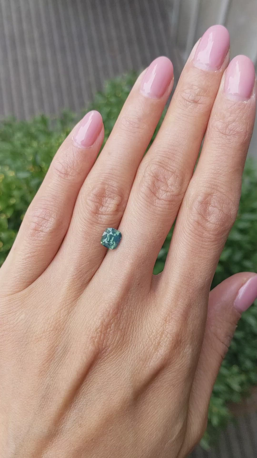 1.57 Ct. Green Sapphire from Madagascar Size Video