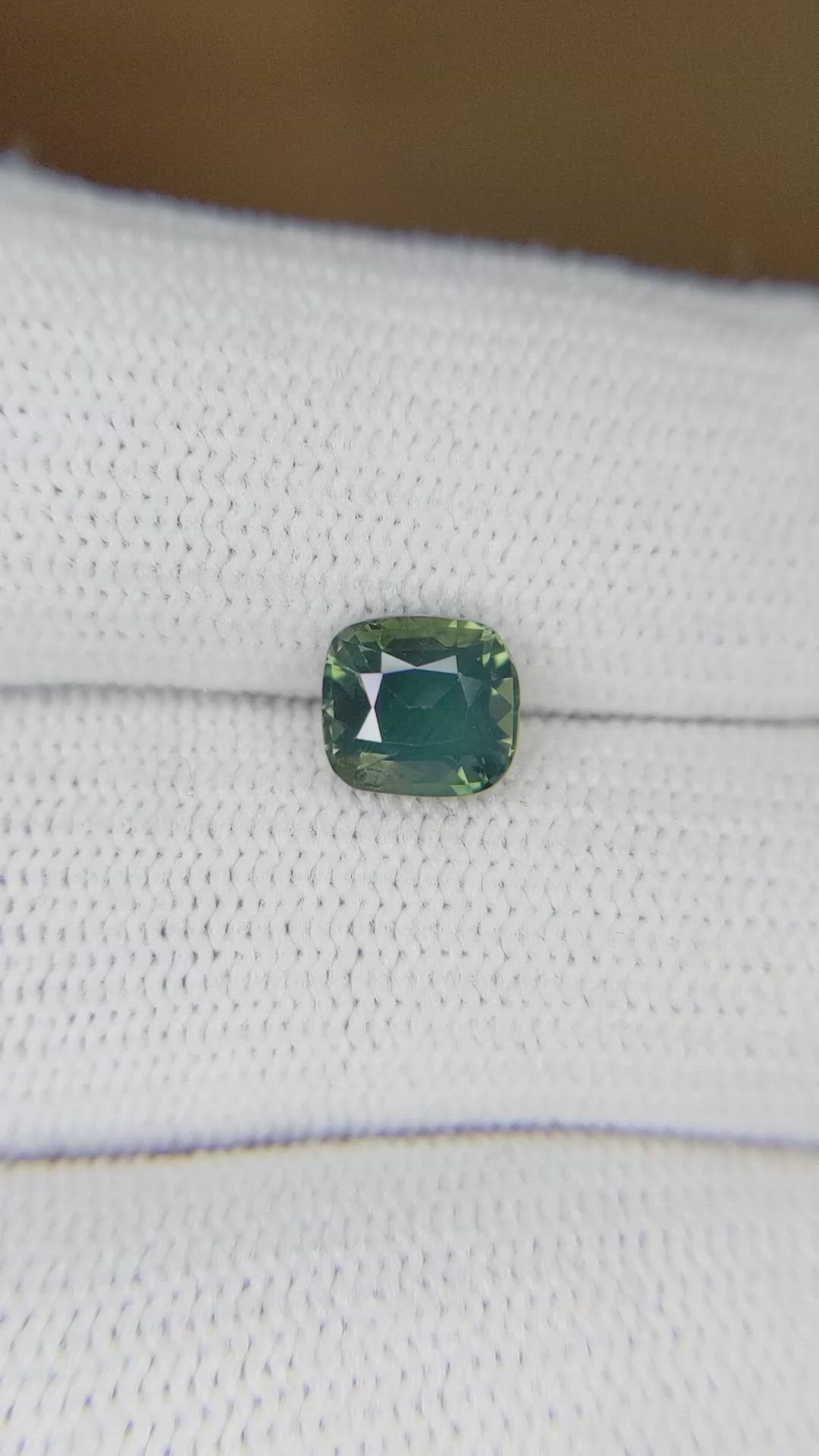 1.57 Ct. Green Sapphire from Madagascar Size Video