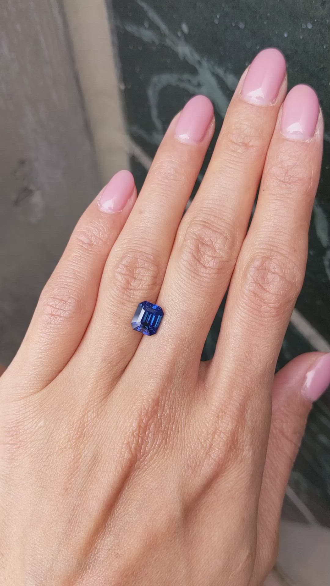 2.70 Ct. Blue Sapphire from Ceylon (Sri Lanka) Size Video