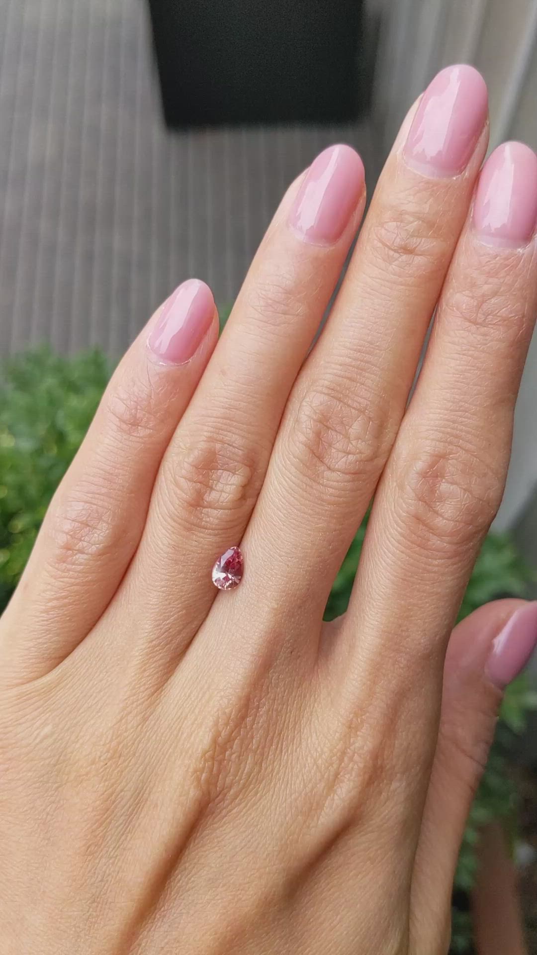 0.72 Ct. Padparadscha Sapphire from Ceylon (Sri Lanka) Size Video