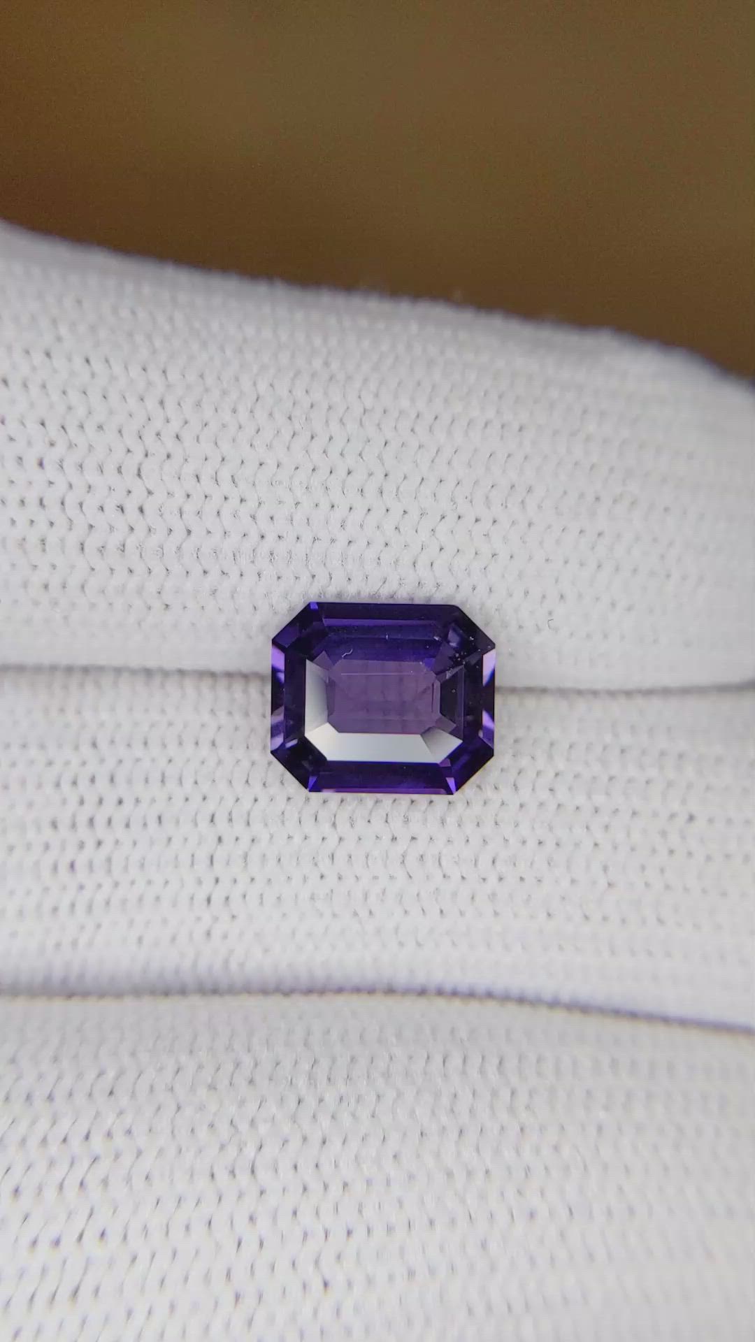 2.54 Ct. Bluish Purple Sapphire from Madagascar Size Video