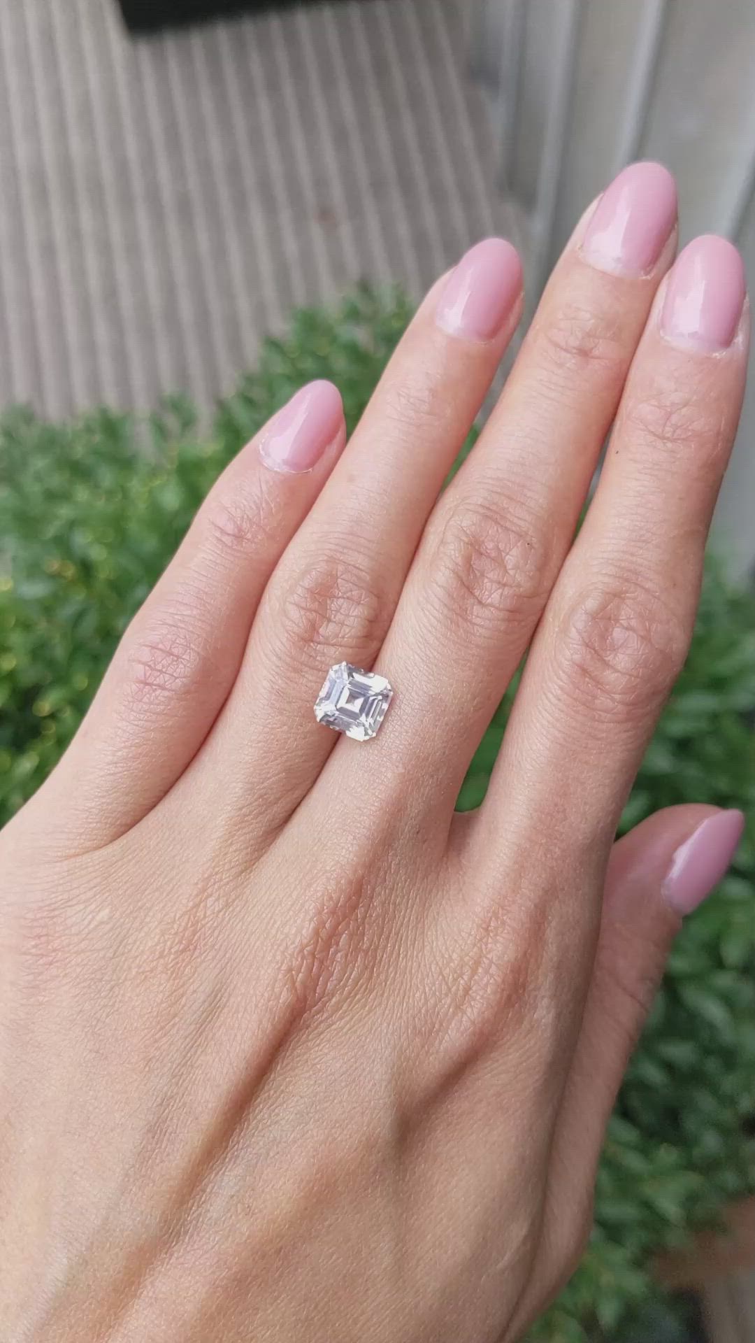 3.08 Ct. Peach Sapphire from Ceylon (Sri Lanka) Size Video