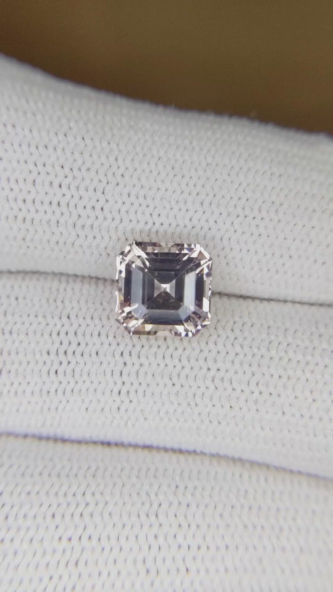 3.08 Ct. Peach Sapphire from Ceylon (Sri Lanka) Size Video