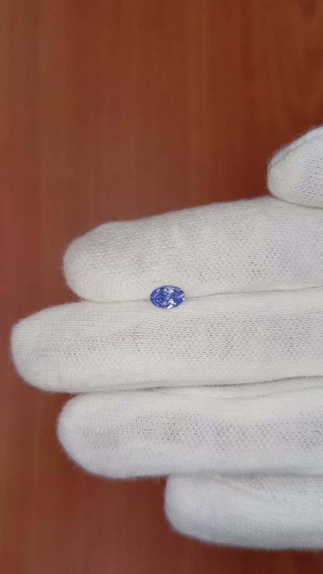 0.50 Ct. Blue Sapphire from Ceylon (Sri Lanka) Size Video