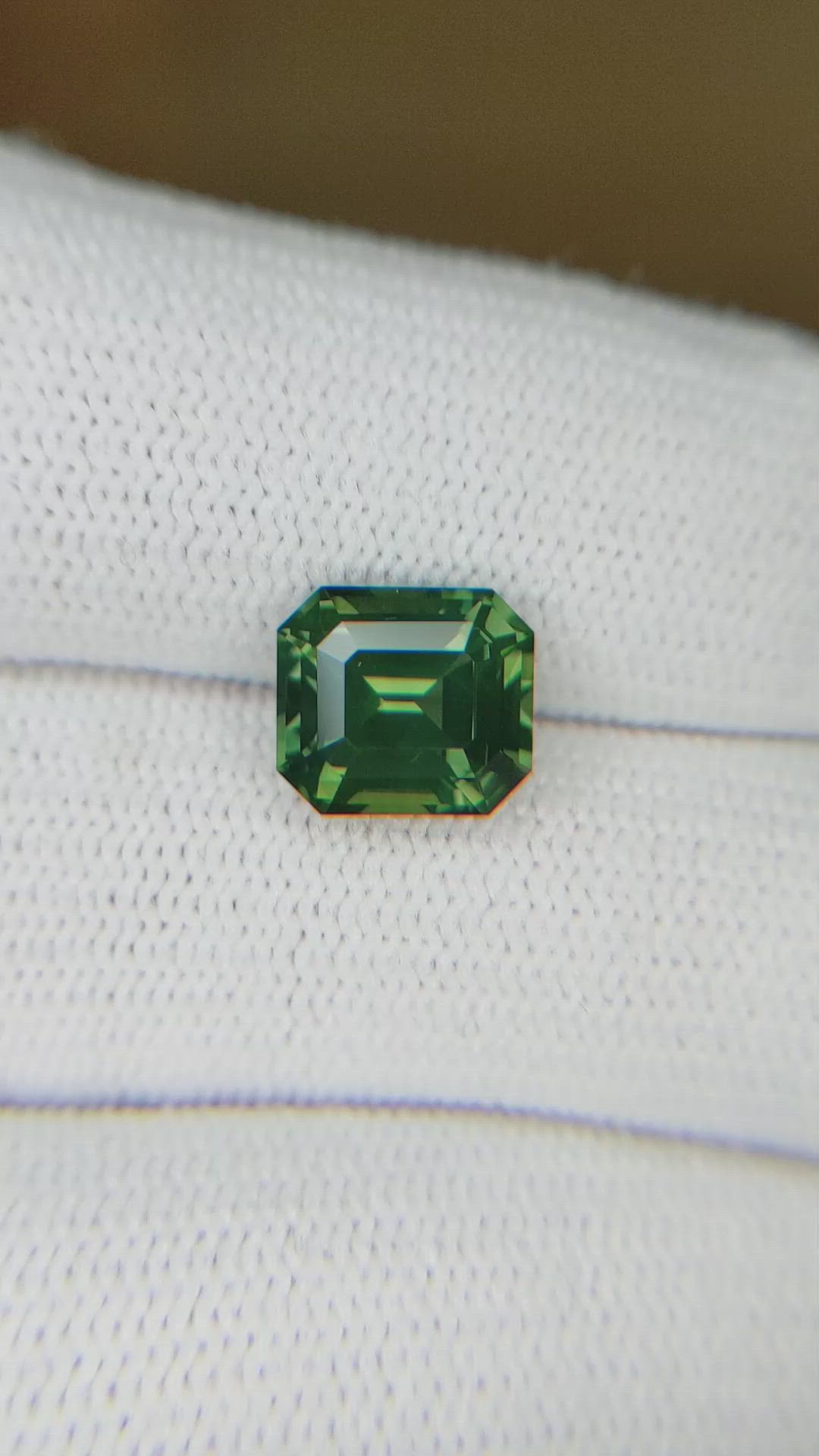 3.17 Ct. Green Sapphire from Madagascar Size Video