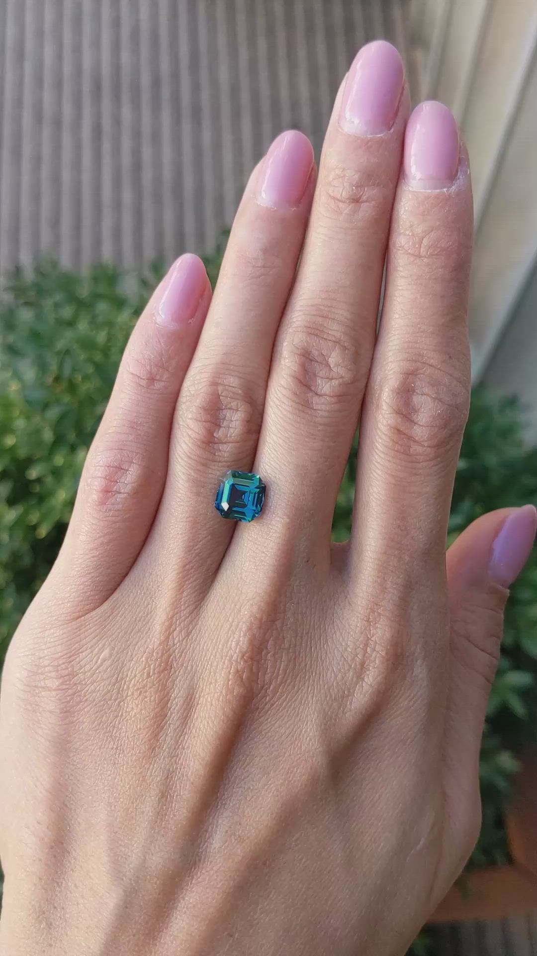 3.15 Ct. Greenish Blue Sapphire from Madagascar Size Video