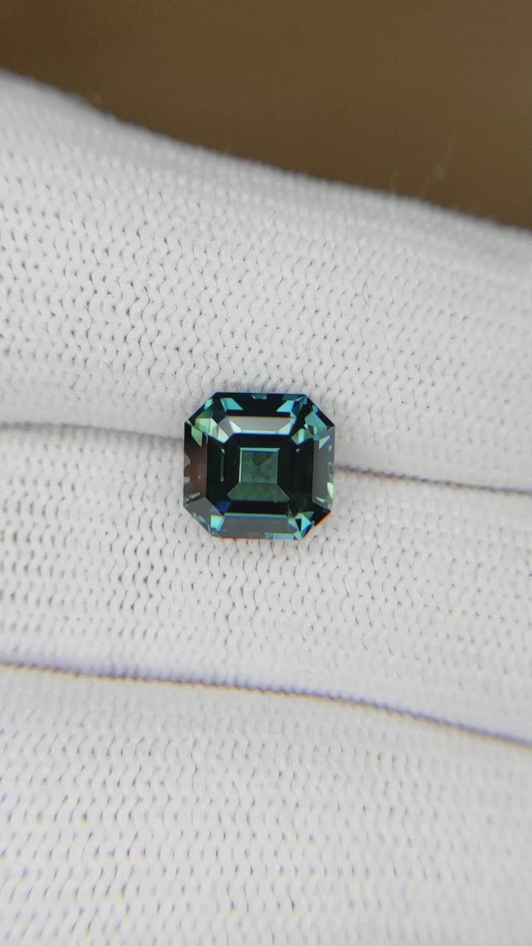 3.15 Ct. Greenish Blue Sapphire from Madagascar Size Video