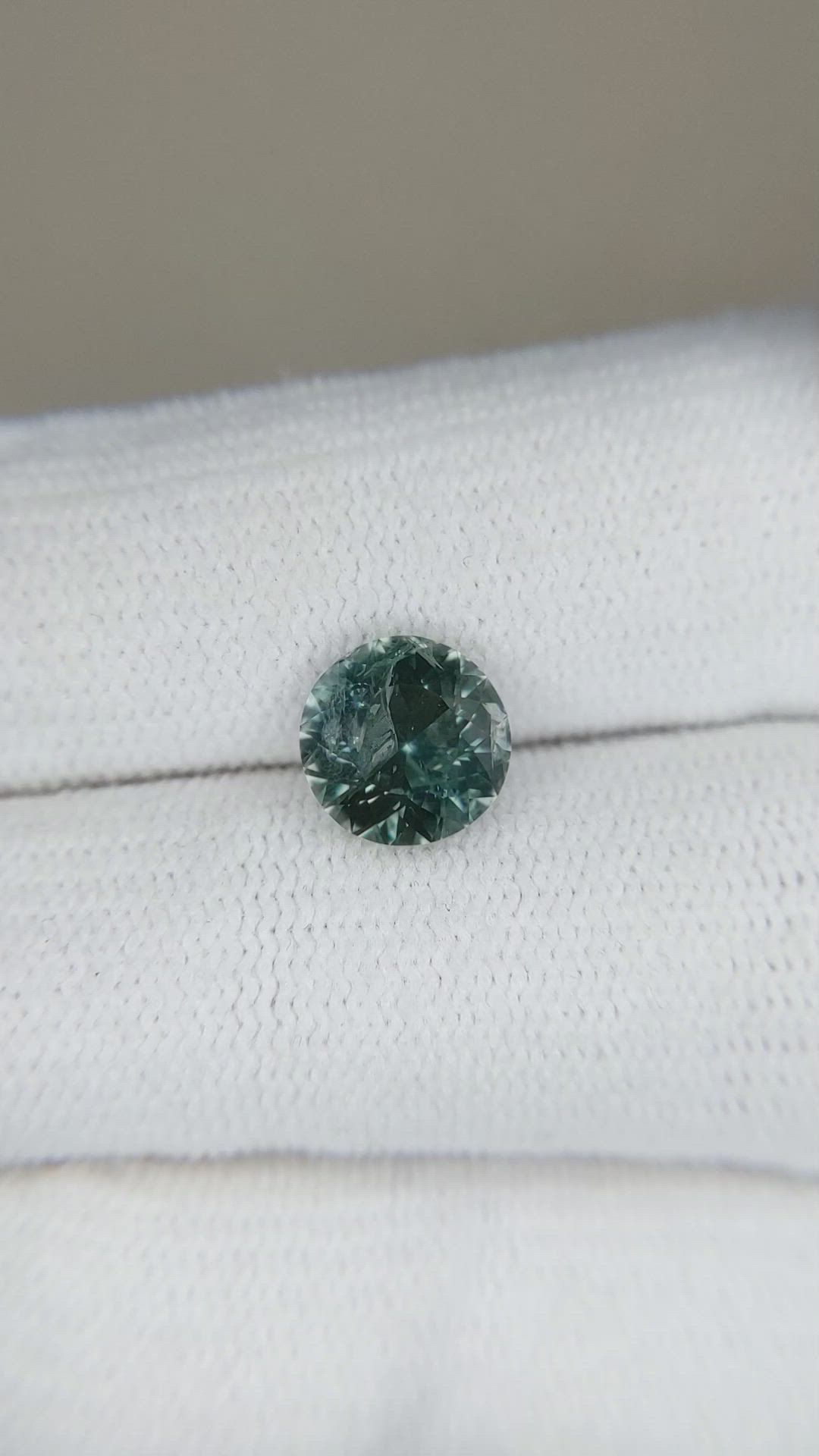 2.37 Ct. Bluish Green Sapphire from Montana Size Video