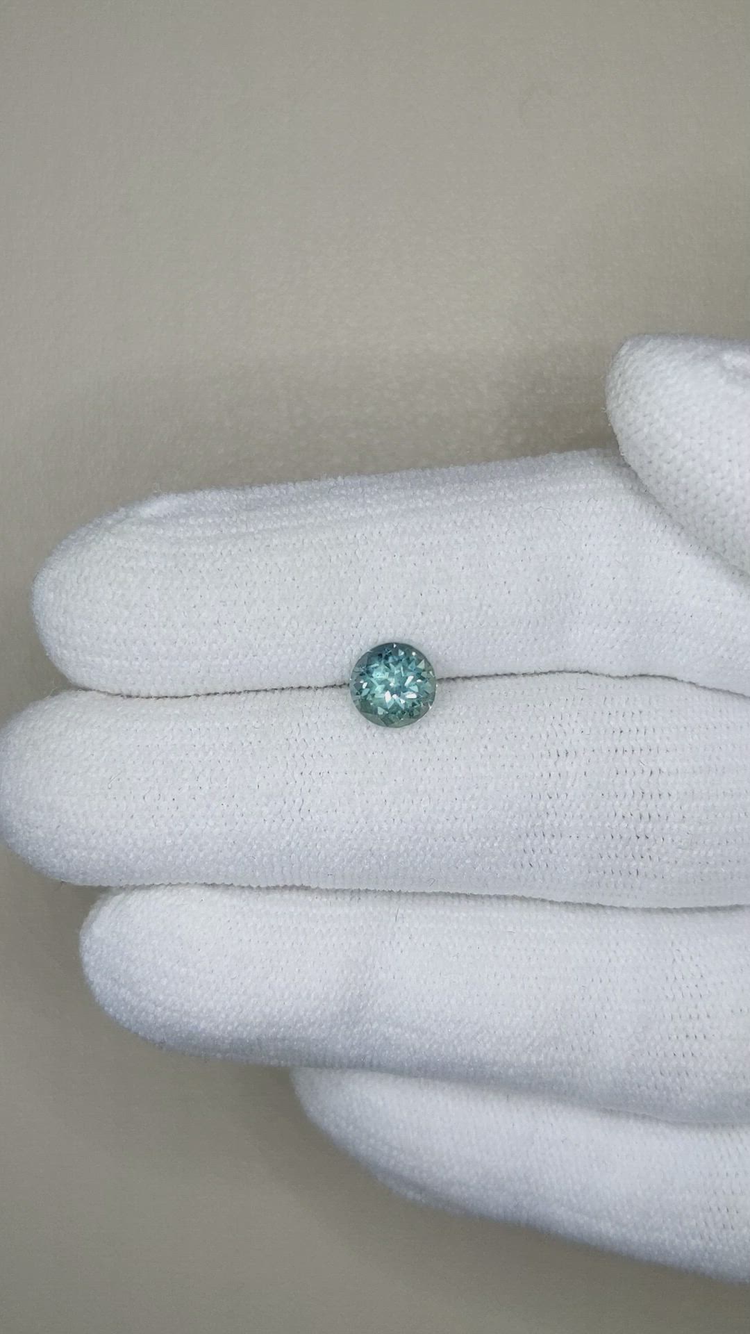 1.23 Ct. Bluish Green Sapphire from Montana Size Video