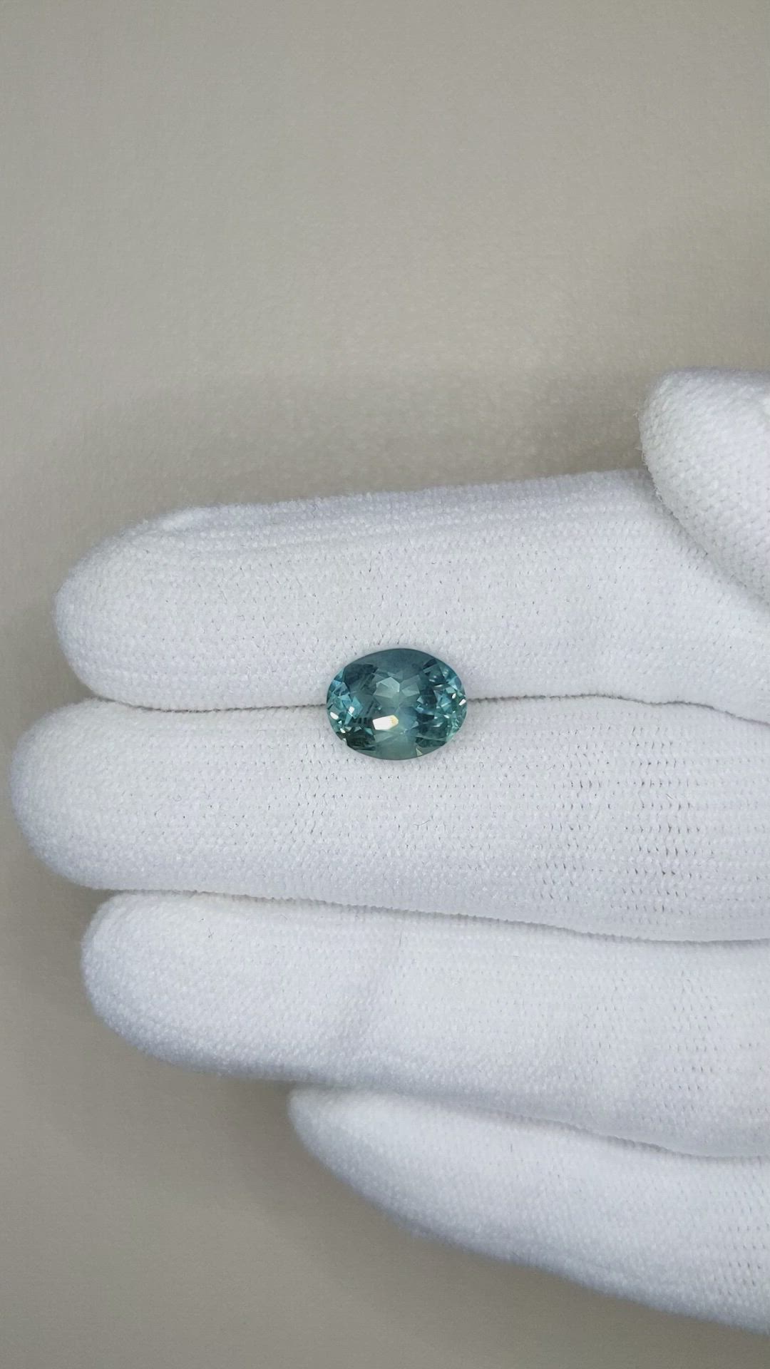 3.20 Ct. Greenish Blue Sapphire from Montana Size Video