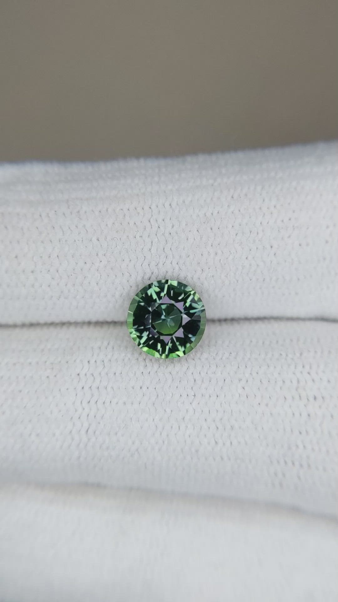 1.62 Ct. Bluish Green Sapphire from Madagascar Size Video