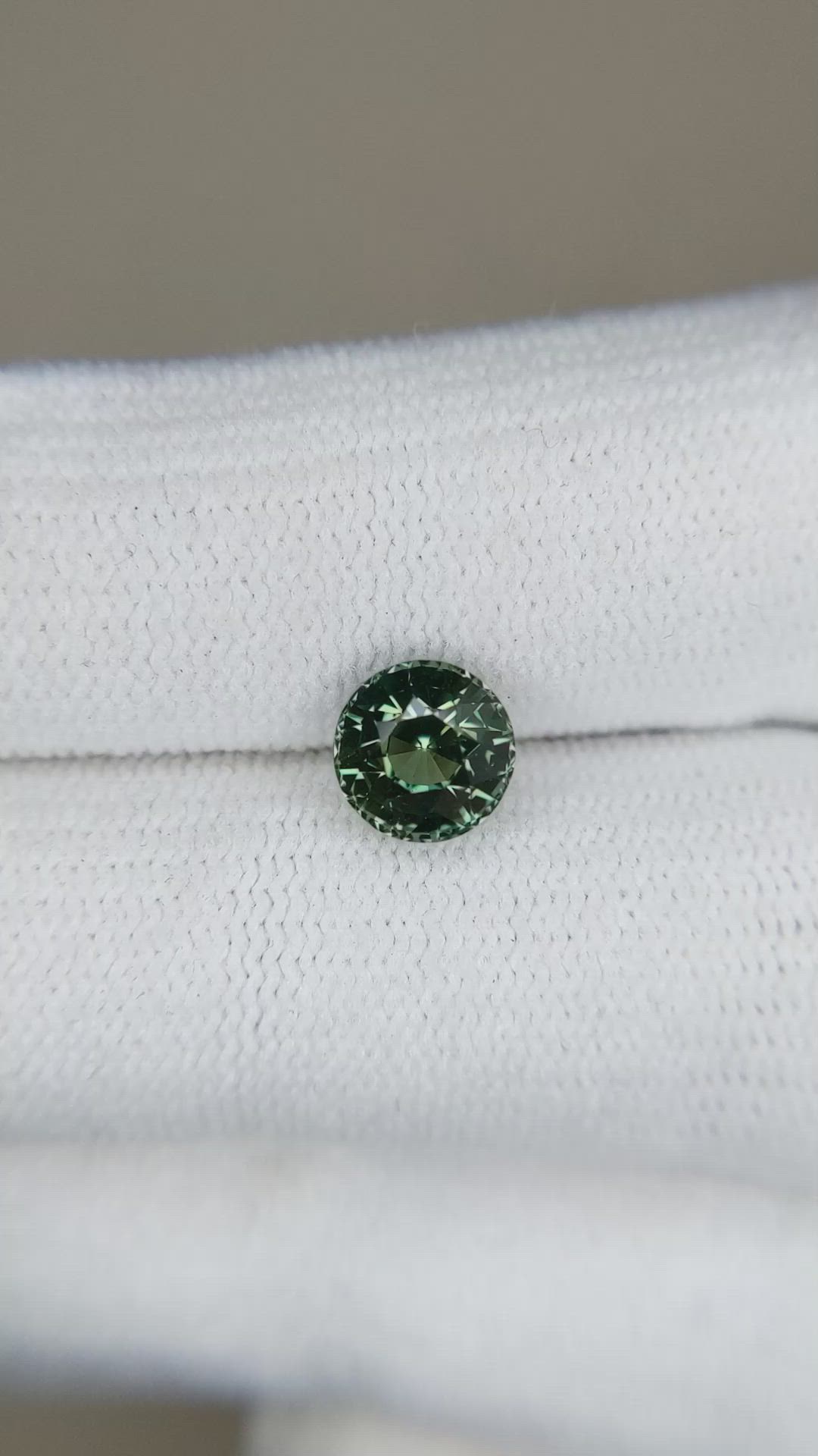 1.65 Ct. Bluish Green Sapphire from Madagascar Size Video
