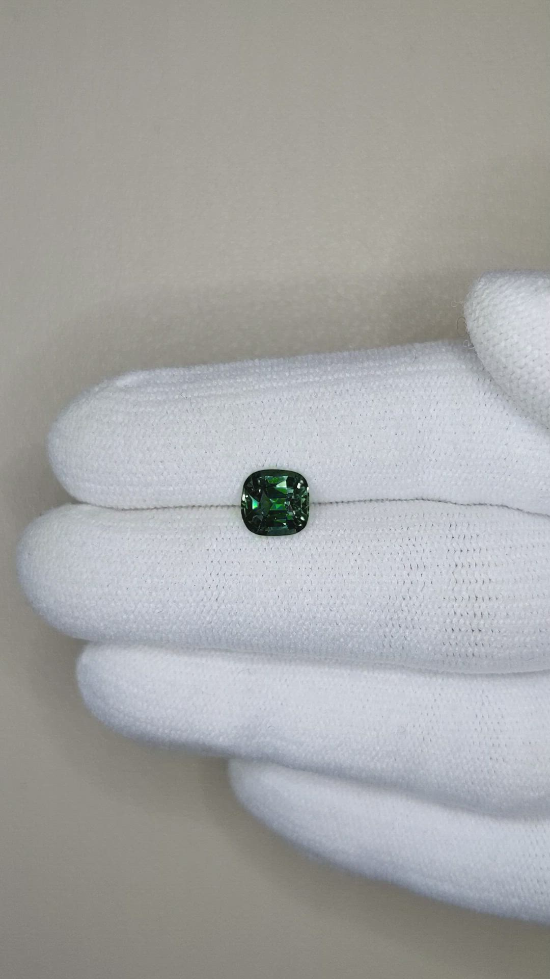 1.60 Ct. Bluish Green Sapphire from Madagascar Size Video