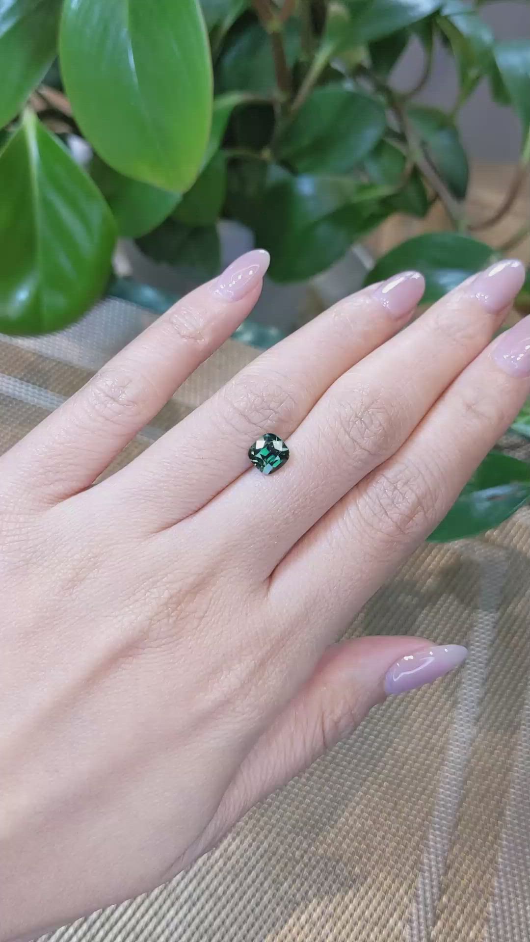 1.60 Ct. Bluish Green Sapphire from Madagascar Size Video