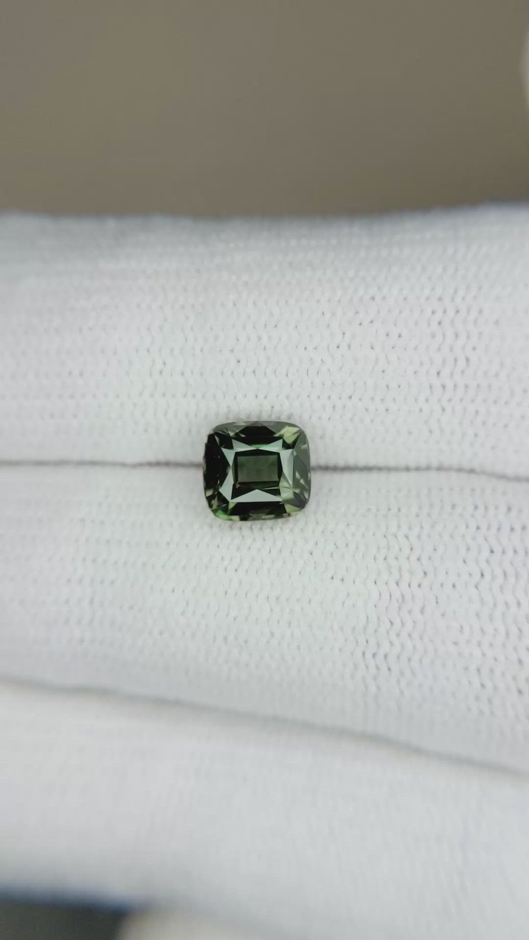 1.58 Ct. Green Sapphire from Madagascar Size Video