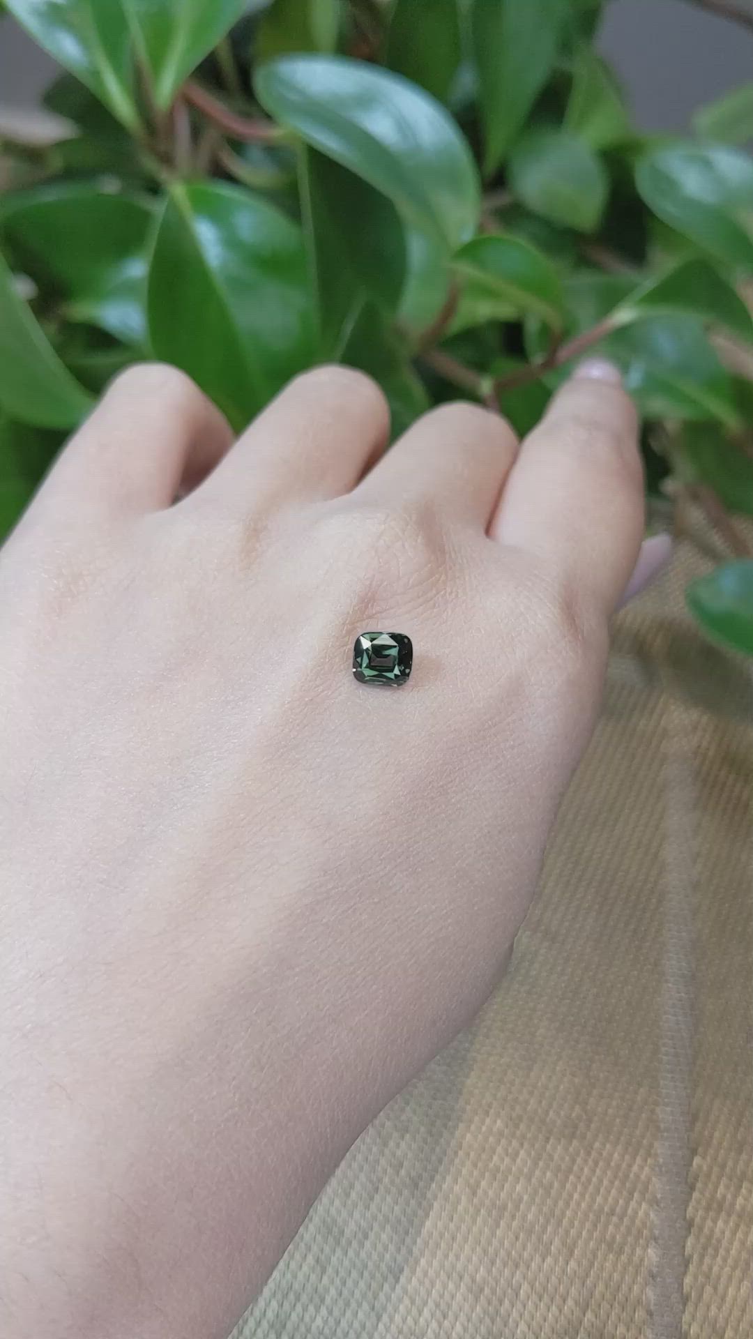 1.58 Ct. Green Sapphire from Madagascar Size Video