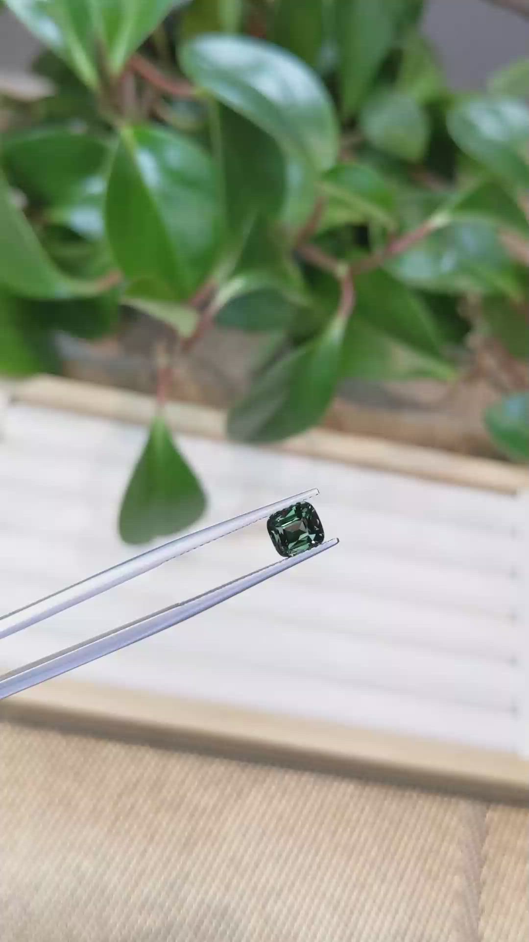 1.58 Ct. Green Sapphire from Madagascar Size Video