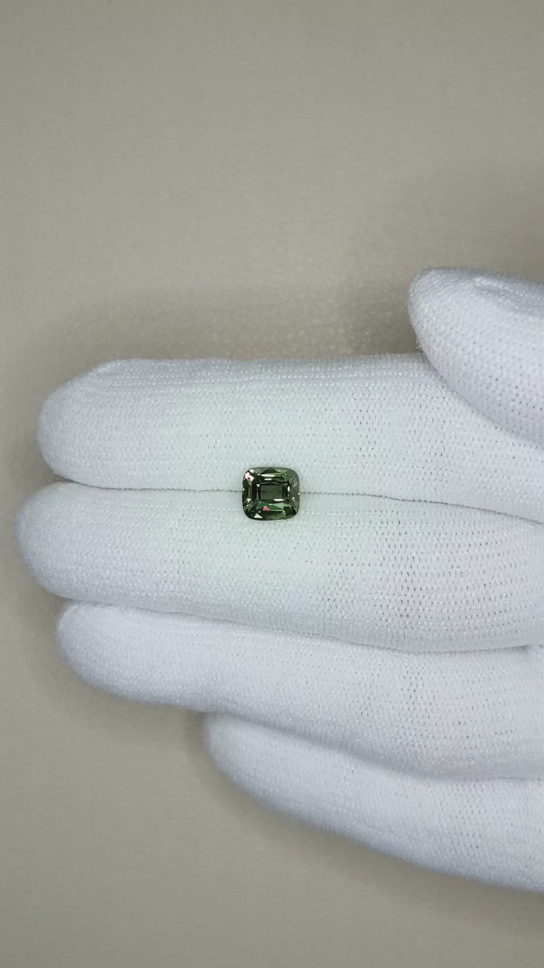 1.58 Ct. Green Sapphire from Madagascar Size Video