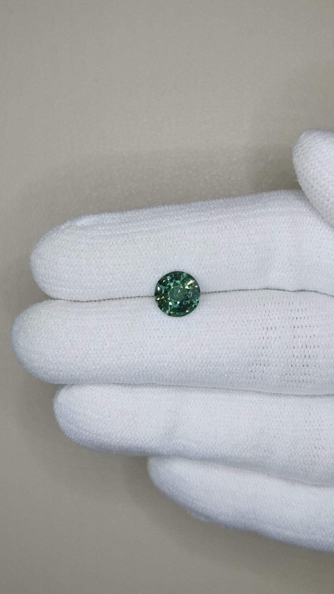 1.65 Ct. Bluish Green Sapphire from Madagascar Size Video