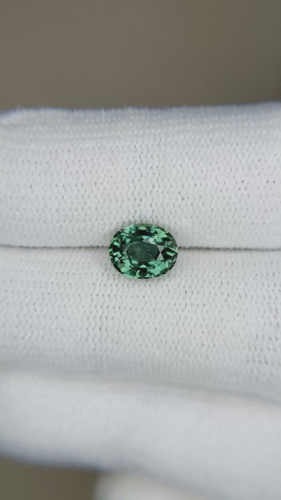 1.56 Ct. Green Sapphire from Madagascar Size Video
