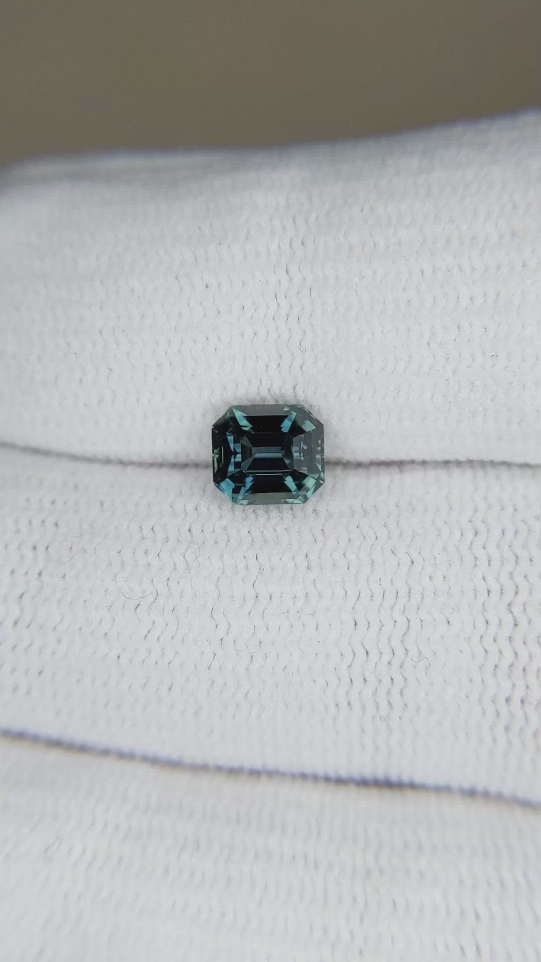 1.53 Ct. Greenish Blue Sapphire from Madagascar Size Video