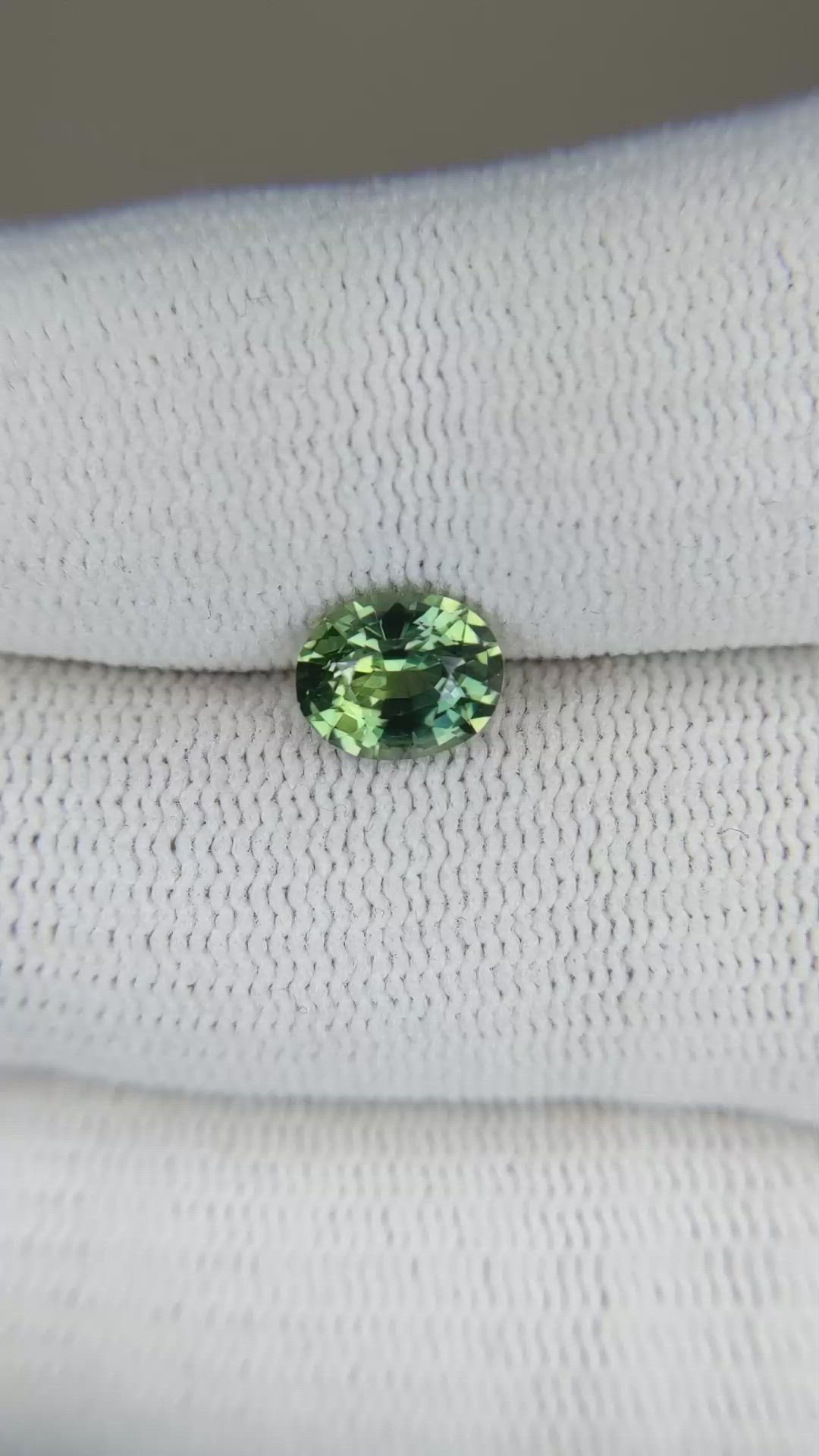 1.39 Ct. Green Sapphire from Madagascar Size Video