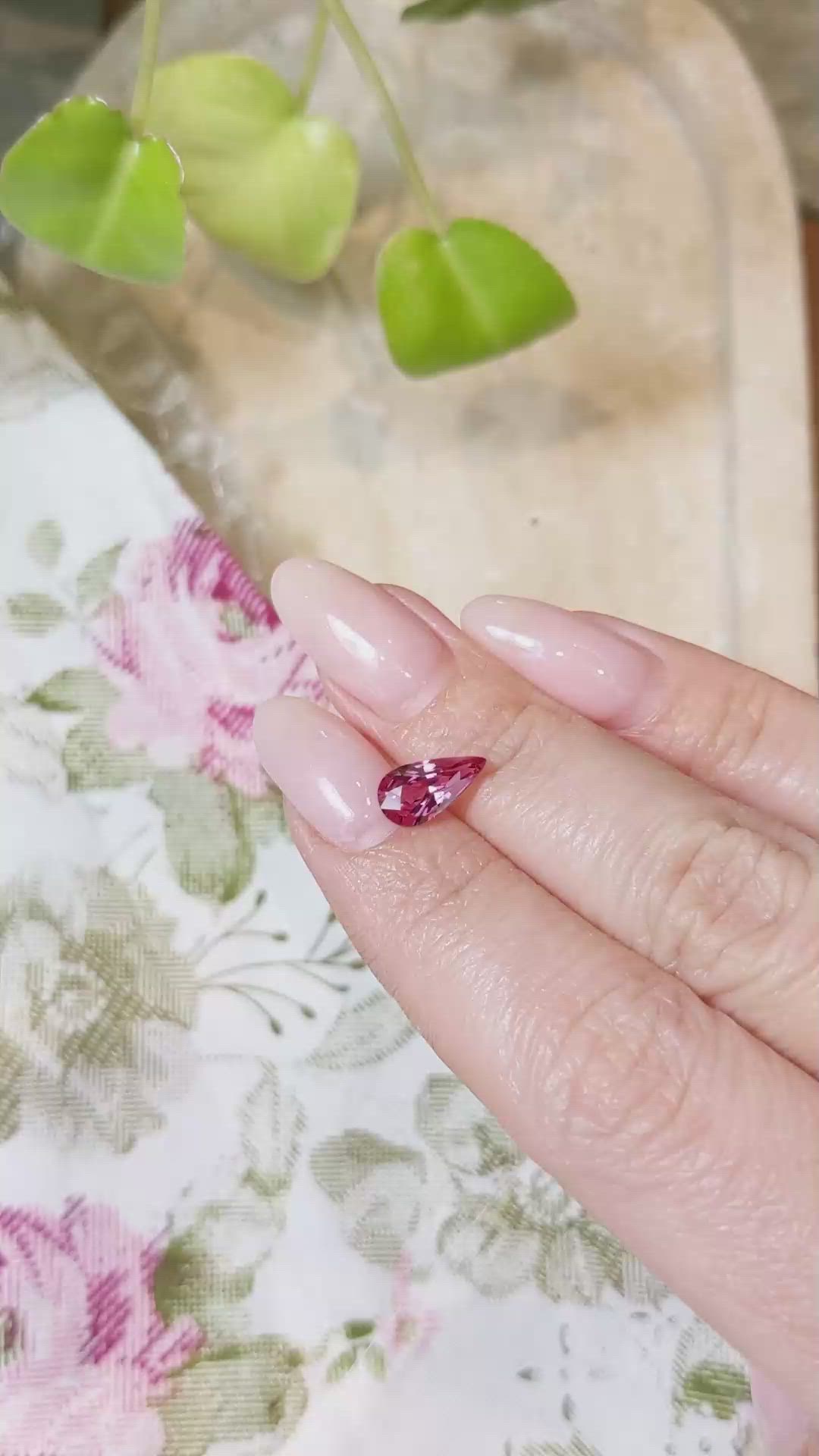 1.62 Ct. Pink Sapphire from Ceylon (Sri Lanka) Size Video