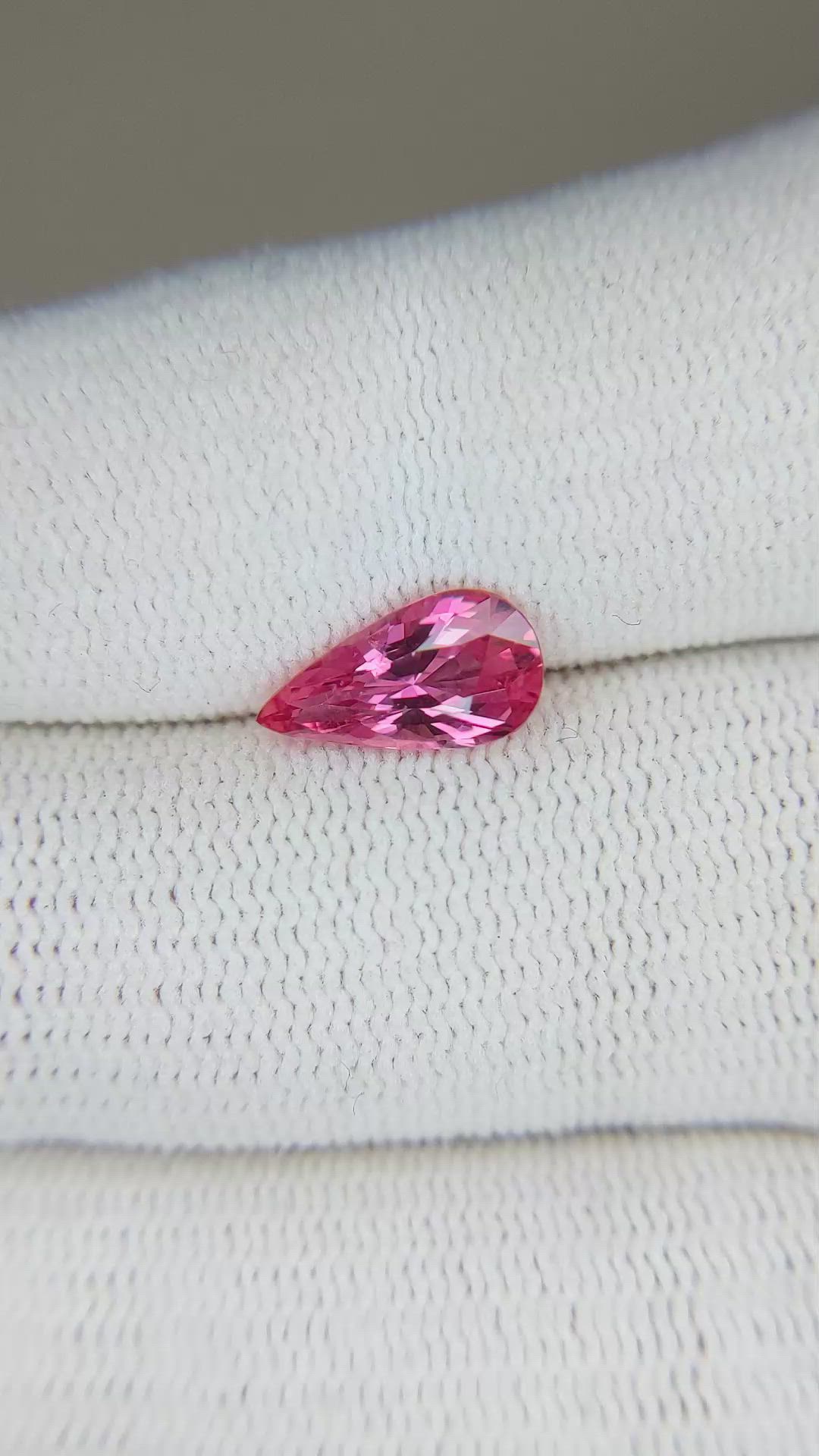 1.62 Ct. Pink Sapphire from Ceylon (Sri Lanka) Size Video
