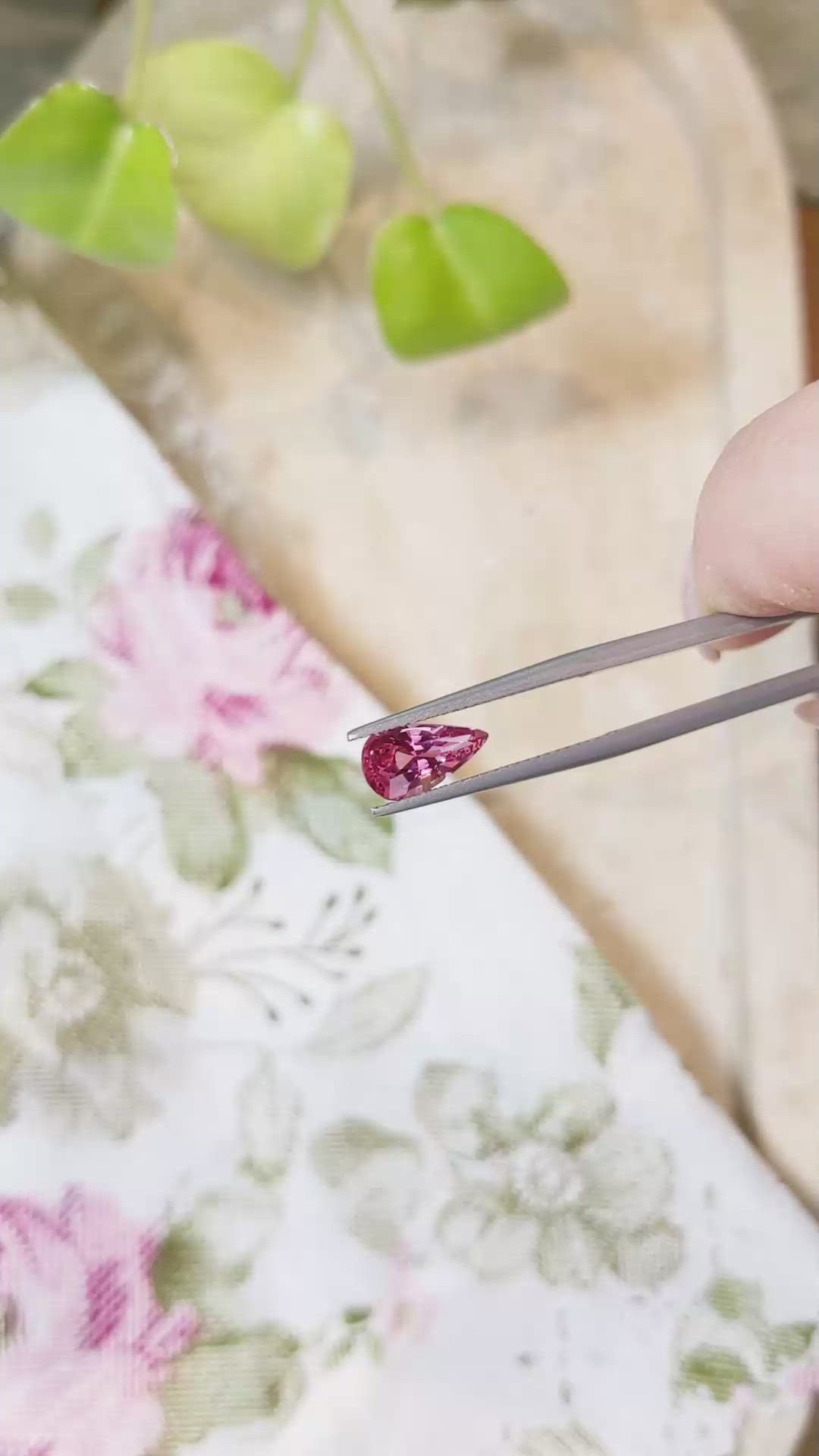 1.62 Ct. Pink Sapphire from Ceylon (Sri Lanka) Size Video