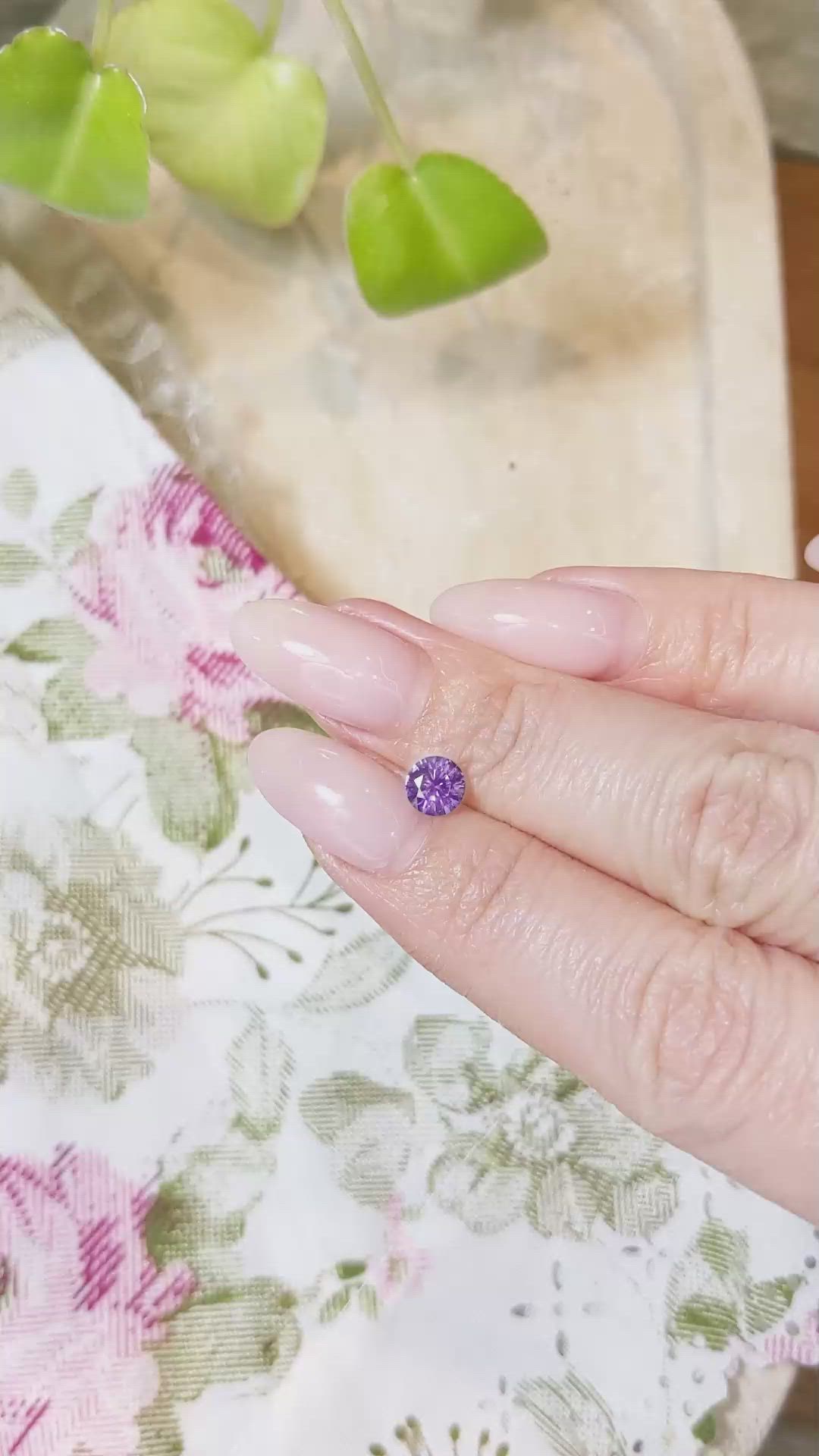 1.09 Ct. Purple Sapphire from Ceylon (Sri Lanka) Size Video