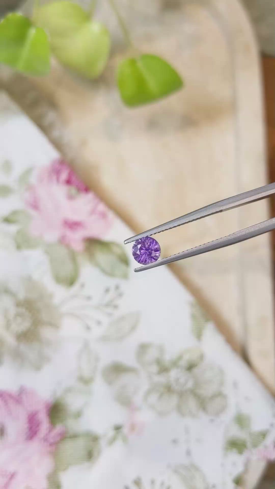 1.09 Ct. Purple Sapphire from Ceylon (Sri Lanka) Size Video