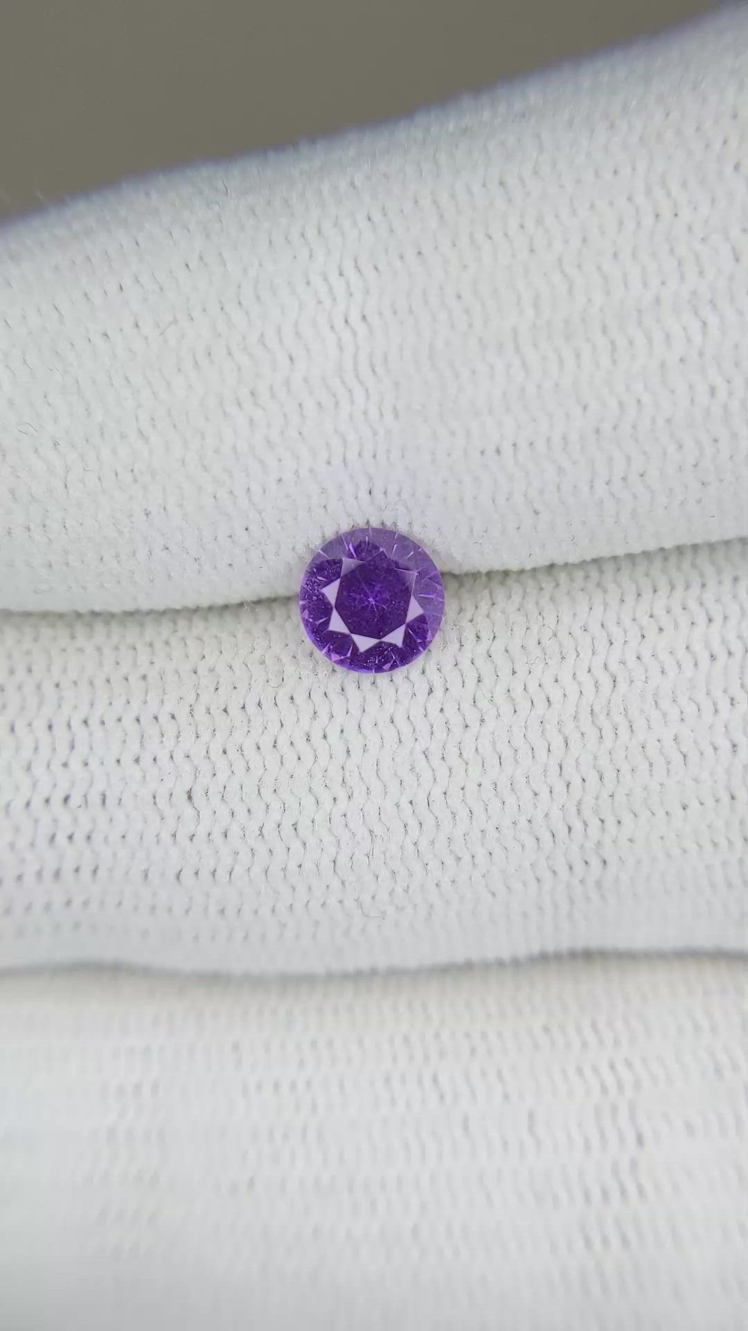 0.72 Ct. Purple Sapphire from Ceylon (Sri Lanka) Size Video