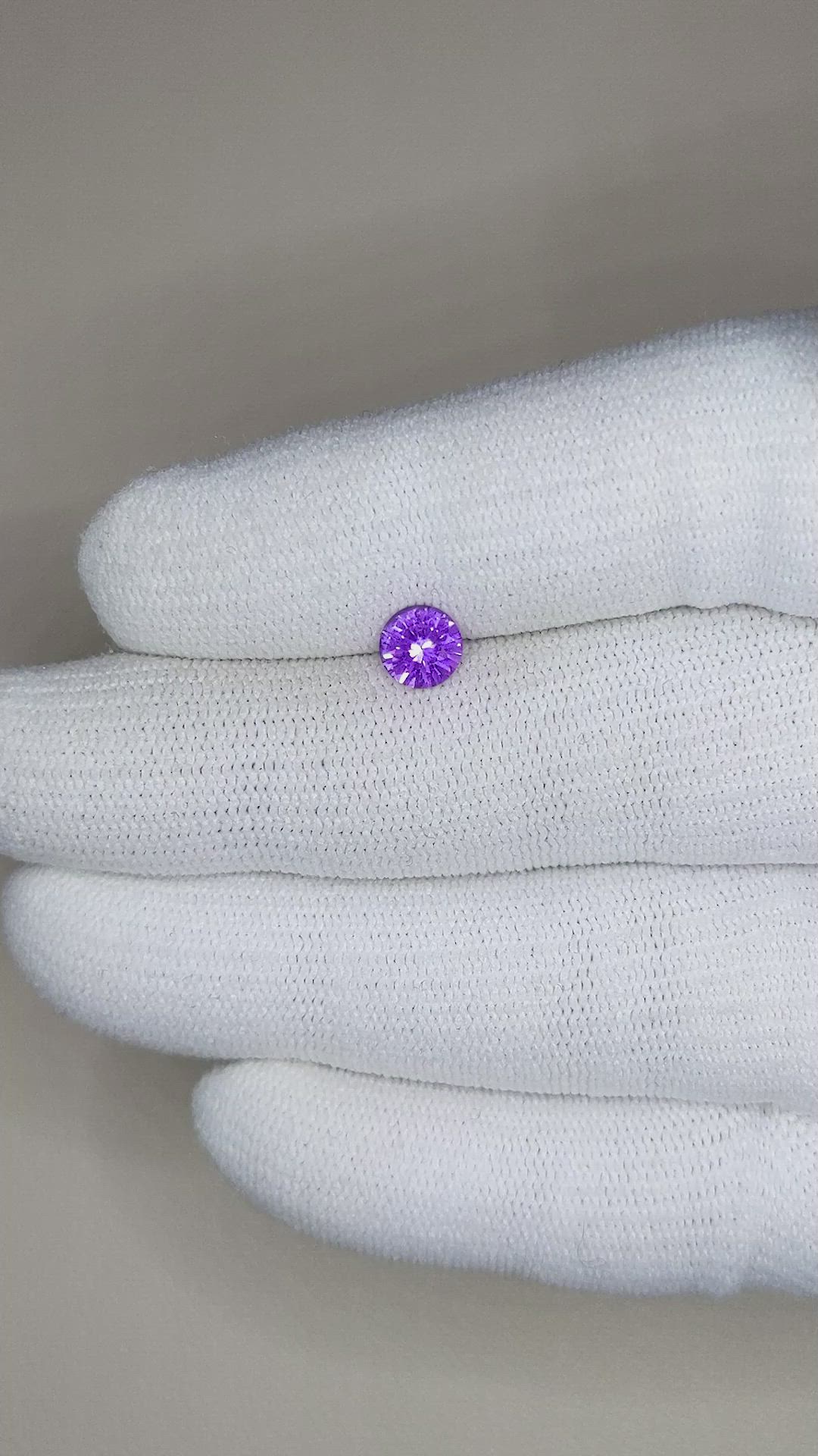 0.72 Ct. Purple Sapphire from Ceylon (Sri Lanka) Size Video