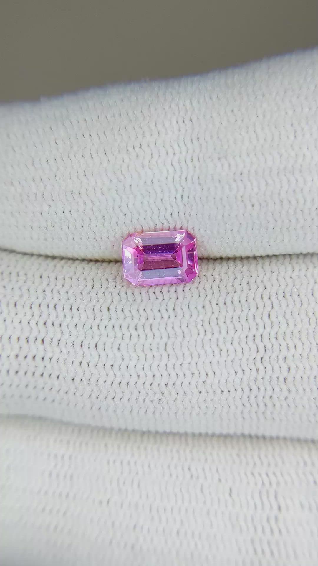 1.14 Ct. Pink Sapphire from Ceylon (Sri Lanka) Size Video