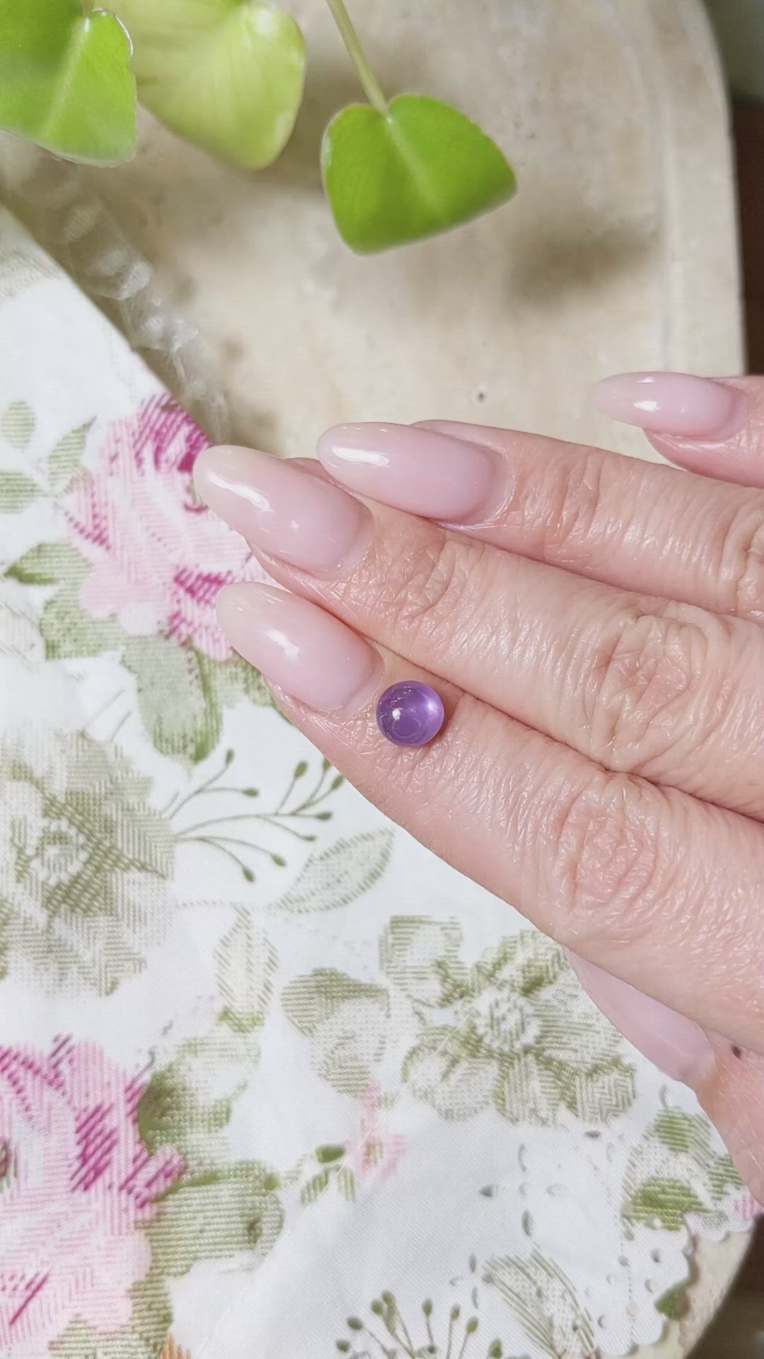 1.88 Ct. Purple Star Sapphire from Ceylon (Sri Lanka) Size Video