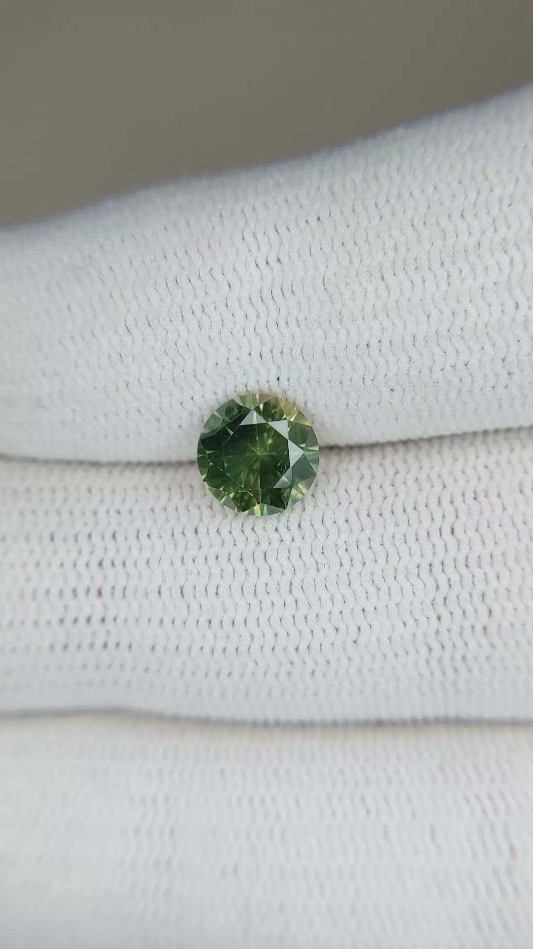 1.60 Ct. Yellowish Green Sapphire from Australia Size Video