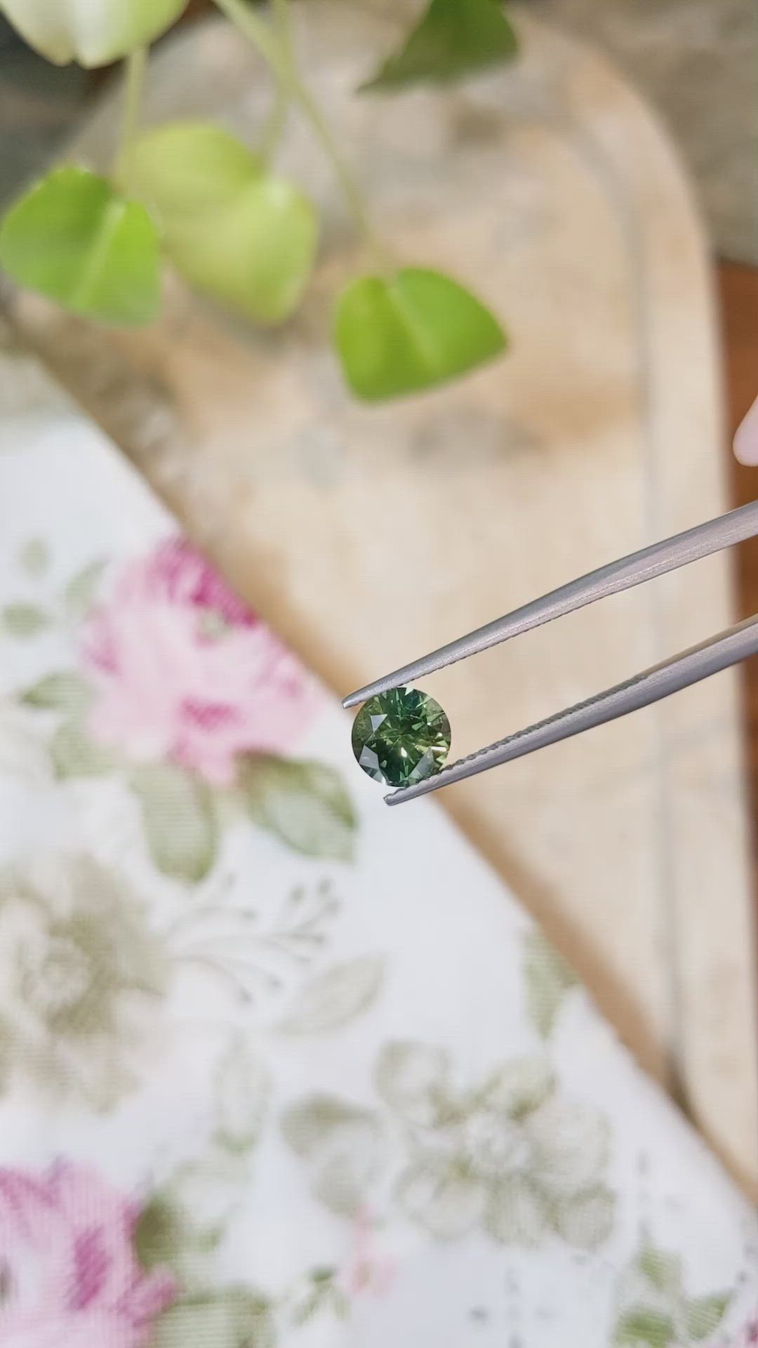 1.60 Ct. Yellowish Green Sapphire from Australia Size Video