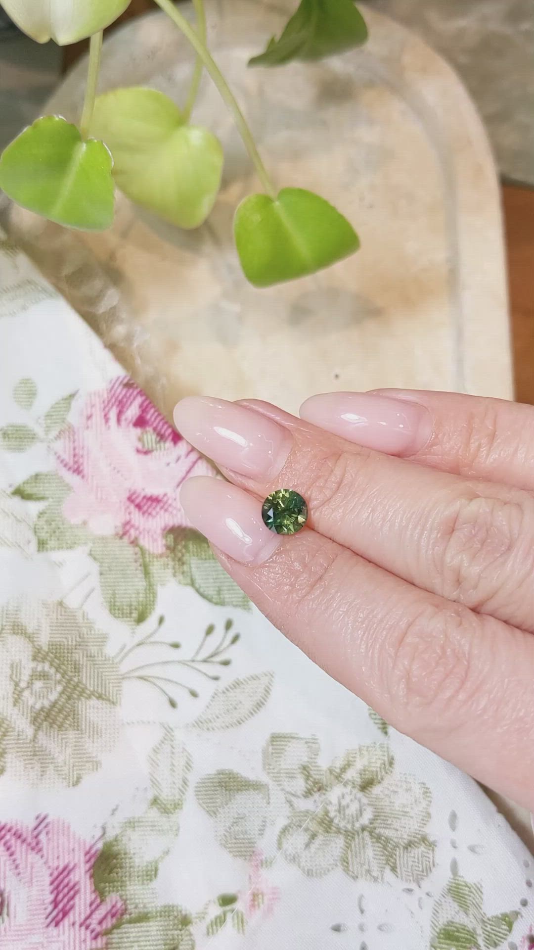 1.60 Ct. Yellowish Green Sapphire from Australia Size Video