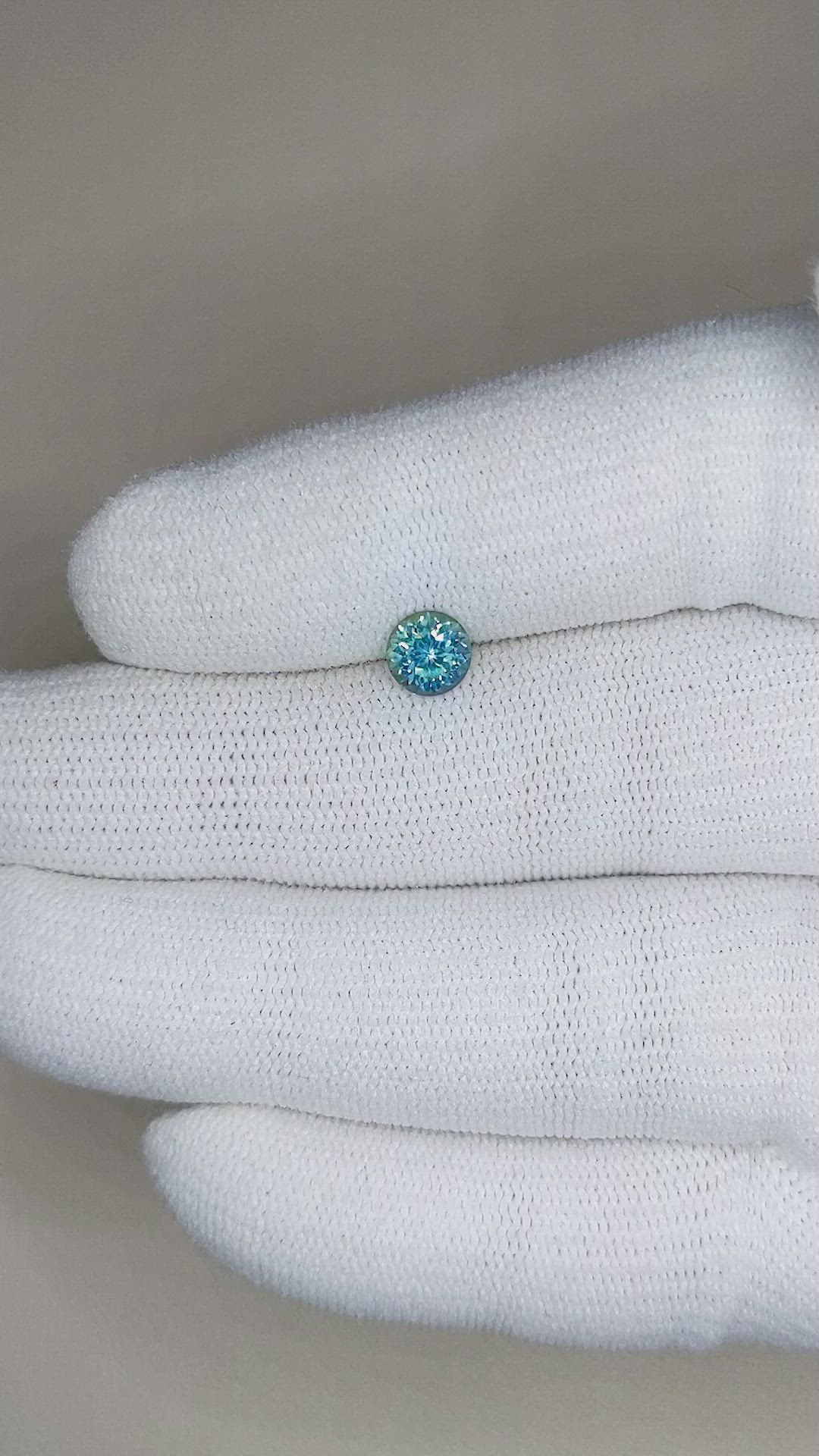 0.85 Ct. Greenish Blue Sapphire from Madagascar Size Video